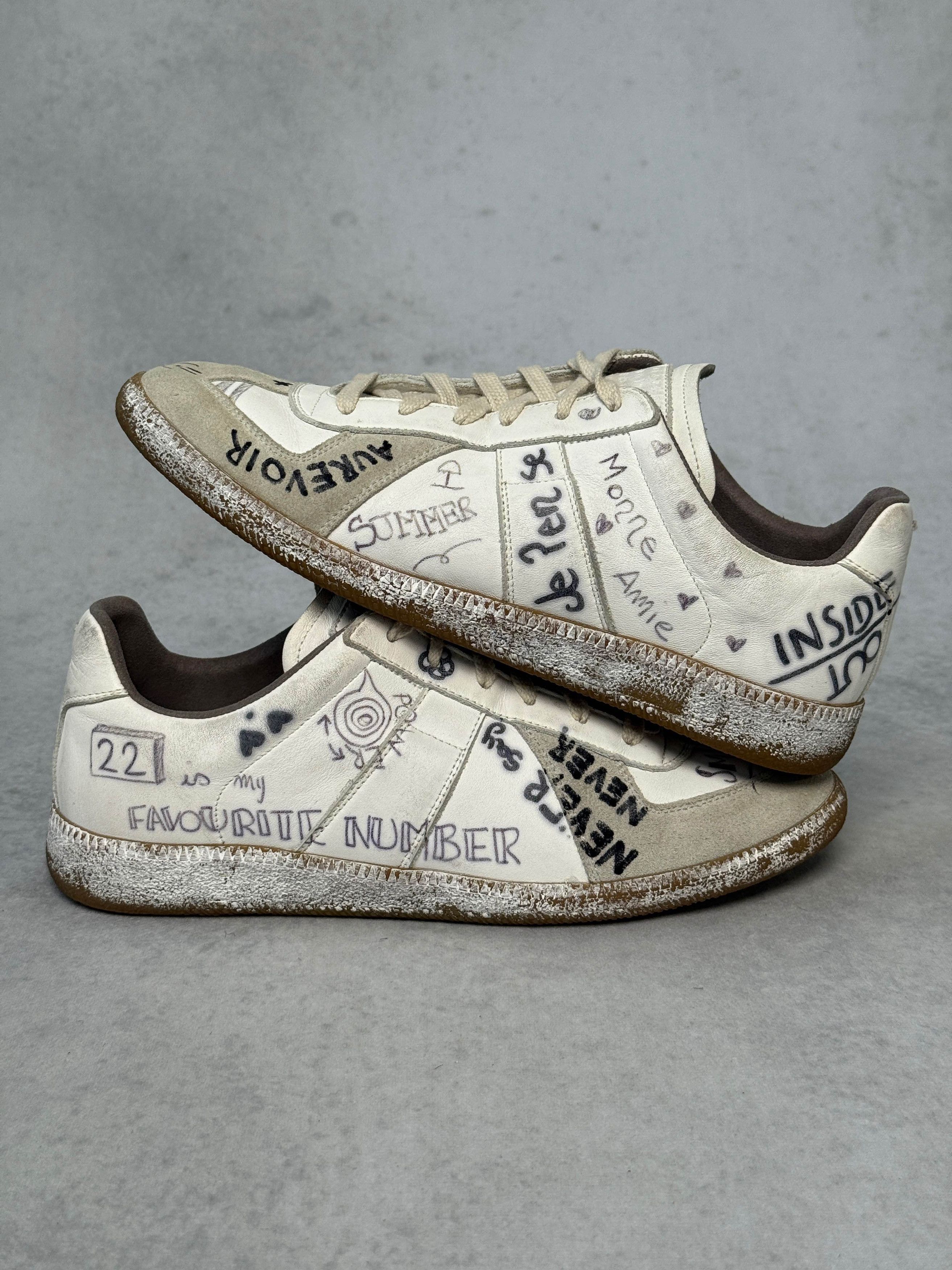 Maison Margiela Maison Margiela GATs 'Vintage Graffiti' Size US 7 / EU 40 - 2 Thumbnail