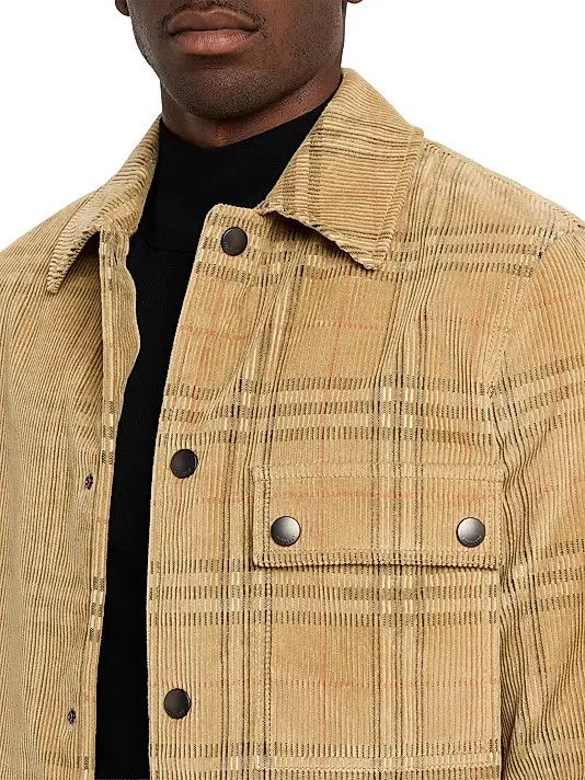 Burberry o1srvl11e1225 Check Cotton Corduroy Overshirt in Multicolor Size US XL / EU 56 / 4 - 5 Thumbnail