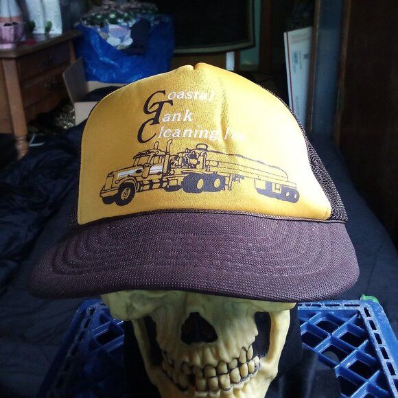 Vintage Deadstock Vintage Coastal Tank Cleaning Snap Trucker Hat Size ONE SIZE - 1 Thumbnail