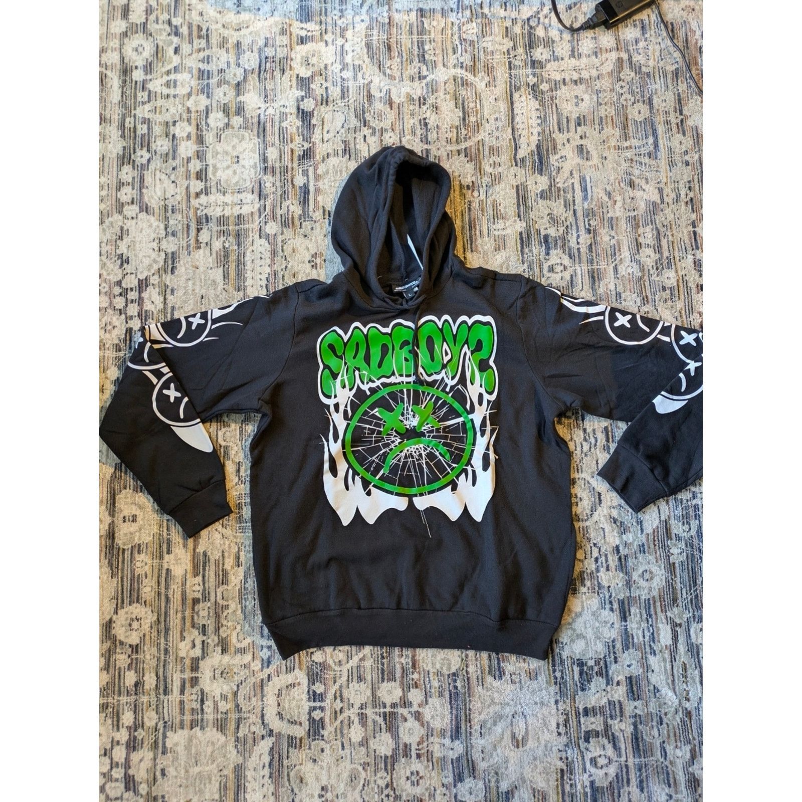Zumiez 🔥 Sad Boyz Hoodie – Black/Green – Size L – NEW WITH TAGS 🔥 Size US L / EU 52-54 / 3 - 1 Thumbnail