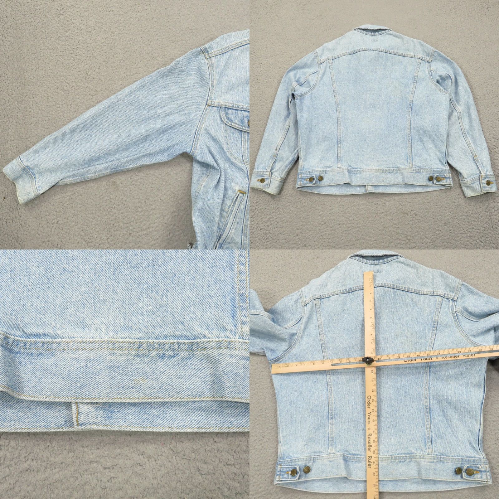 Lee VINTAGE Lee Denim Jacket Medium 80s Made in USA Light Wash Trucker Mens Coat VTG Size US M / EU 48-50 / 2 - 8 Thumbnail