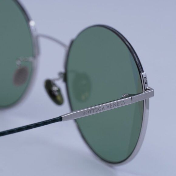 Bottega Veneta Bottega Veneta BV0246S 004 Sunglasses Silver Round Frame Size ONE SIZE - 6 Thumbnail