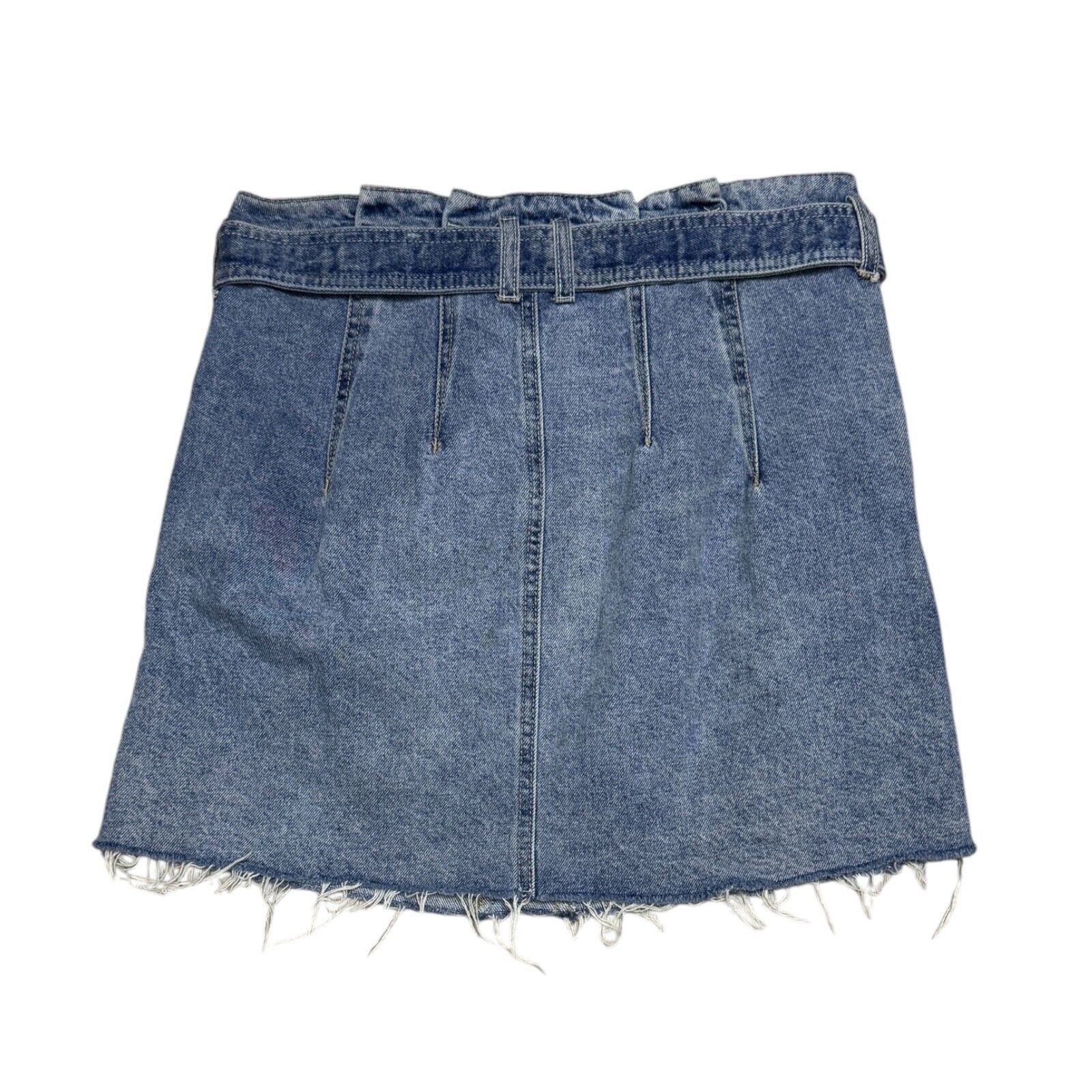 Free People FREE PEOPLE Designer We The Free Denim Jean Mini Skirt Belt Size 30" / US 8 / IT 44 - 3 Thumbnail
