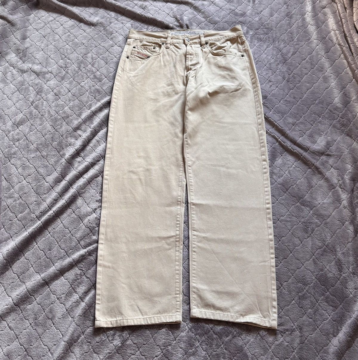 Diesel × Vintage Vintage Diesel Beige Denim Pants Avantgarde Size US 33 - 1 Thumbnail