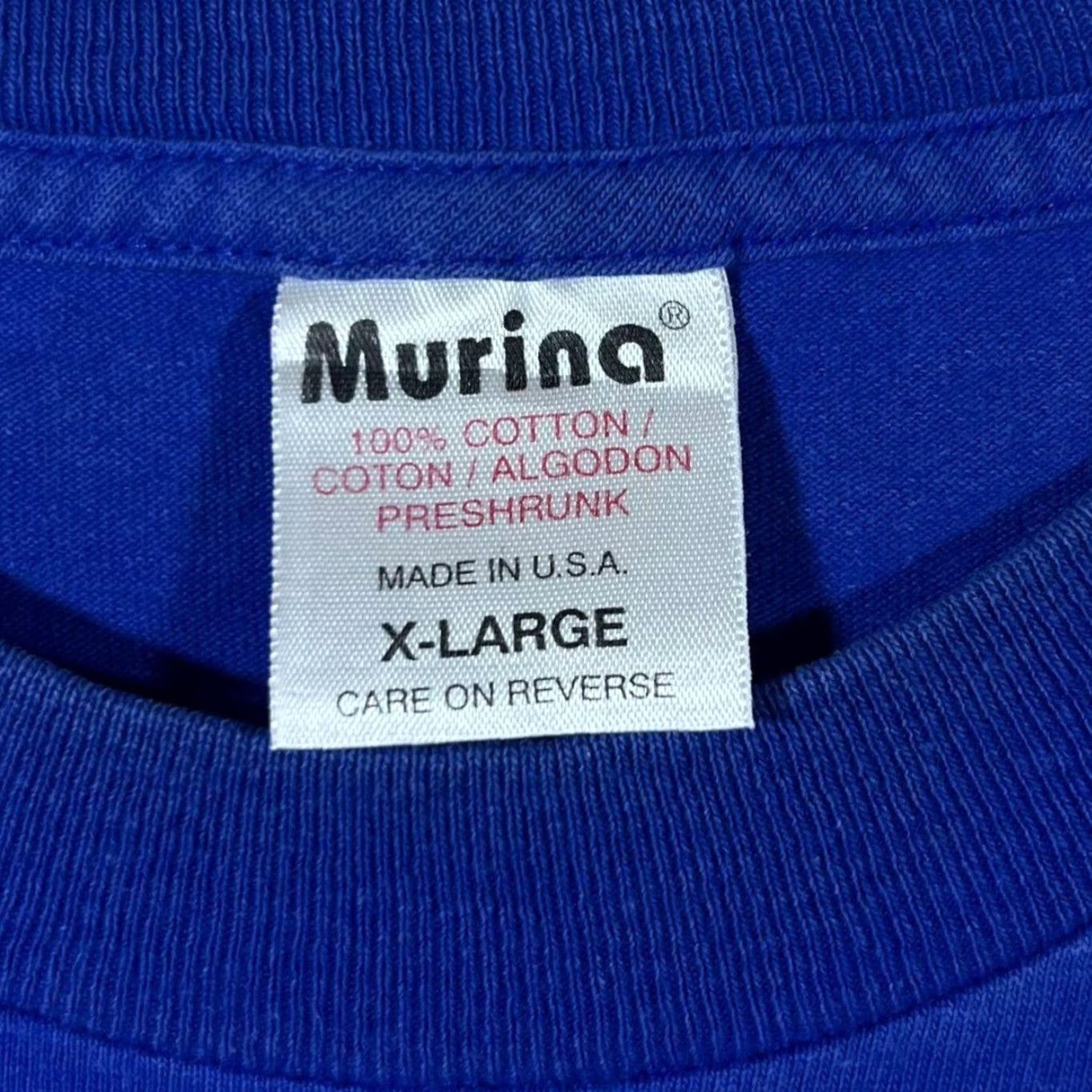Vintage VINTAGE Murina Hawaiian T-Shirt XL Blue Men Shirt Ballad Spellout Graphic Maui Souvenir Front Back USA 90s Event Mens Size US XL / EU 56 / 4 - 3 Thumbnail