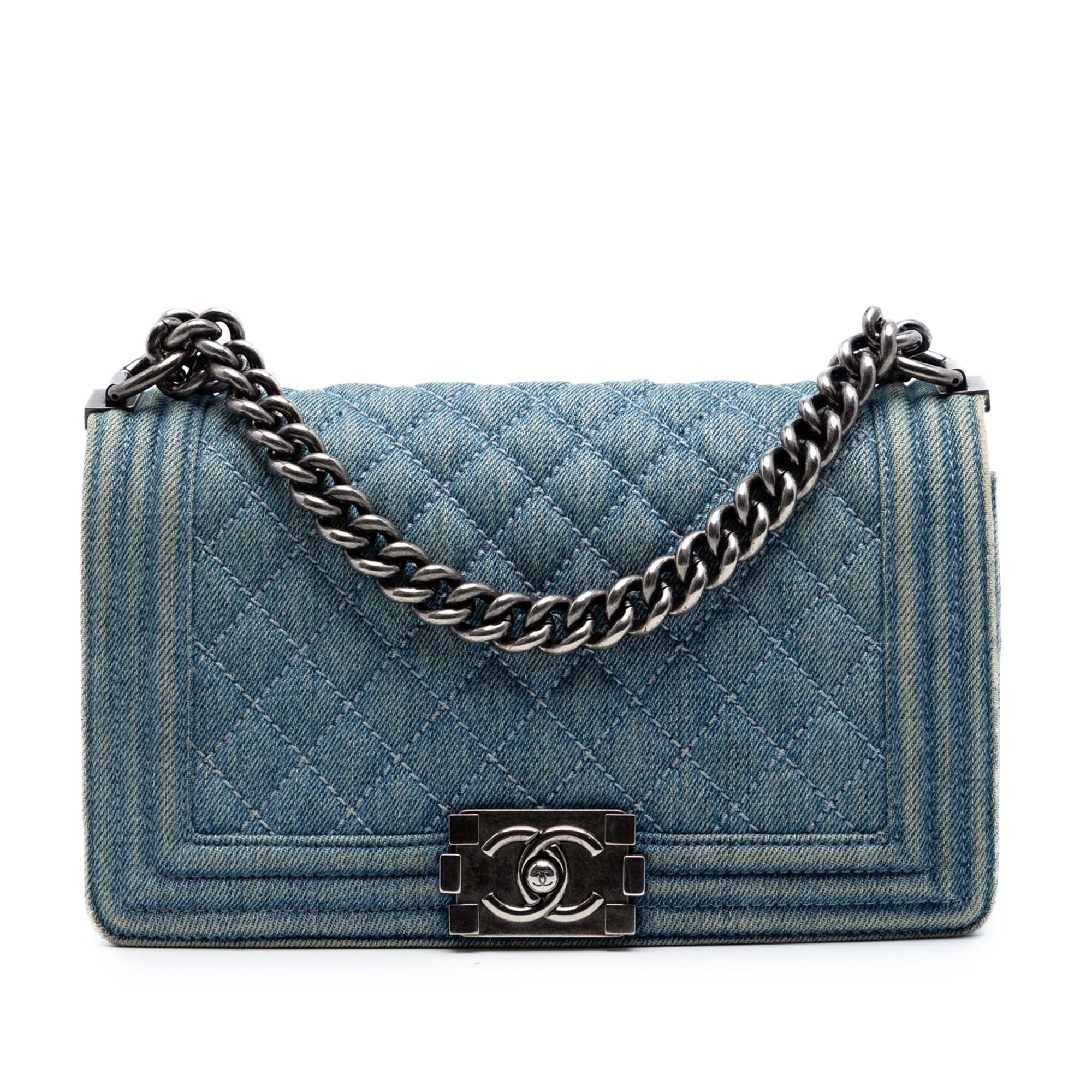 Chanel Old Medium Quilted Denim Boy Flap Size ONE SIZE - 1 Thumbnail