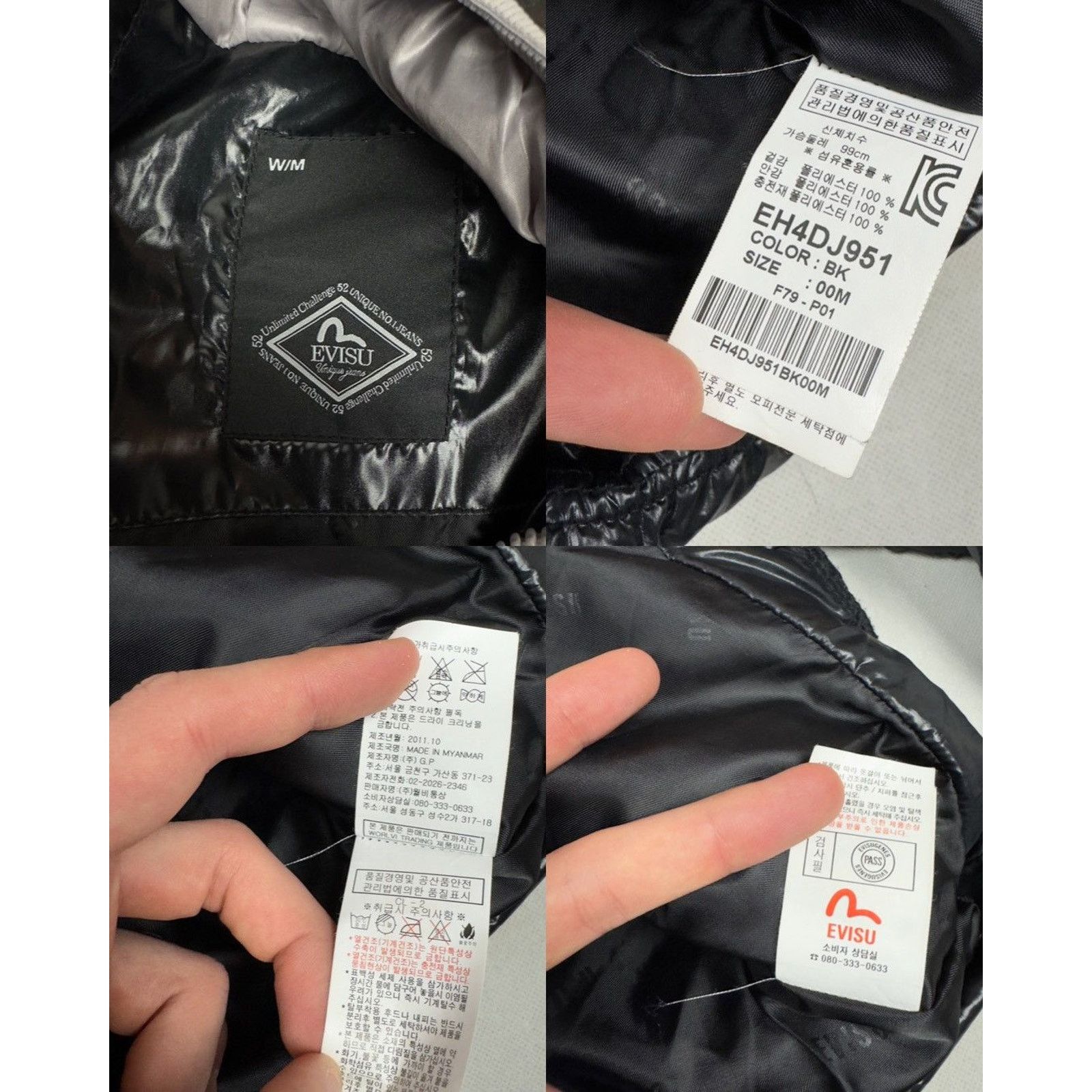 Evisu × Vintage Evisu Women's Black Long Sleeve Hooded Full Zip Jacket M Size M / US 6-8 / IT 42-44 - 2 Thumbnail