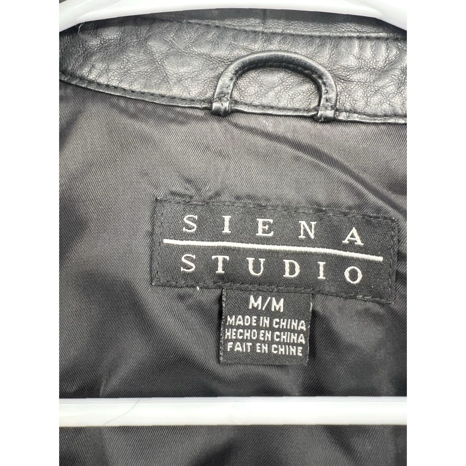 Vintage VINTAGE Siena Studio Women's Motorcycle Jacket Black Leather Mid-Length Long Sleeve Size M Size M / US 6-8 / IT 42-44 - 6 Thumbnail