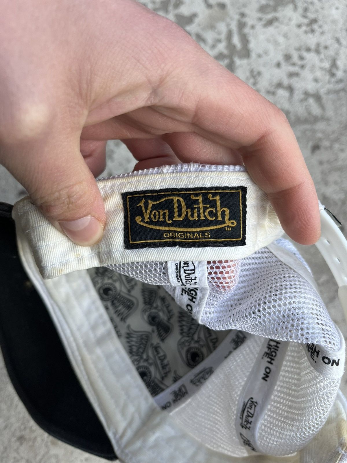 Japanese Brand × Von Dutch Vintage Von Dutch Sun Faded Distressed Trucker Hat Y2K Cap Size ONE SIZE - 13 Thumbnail