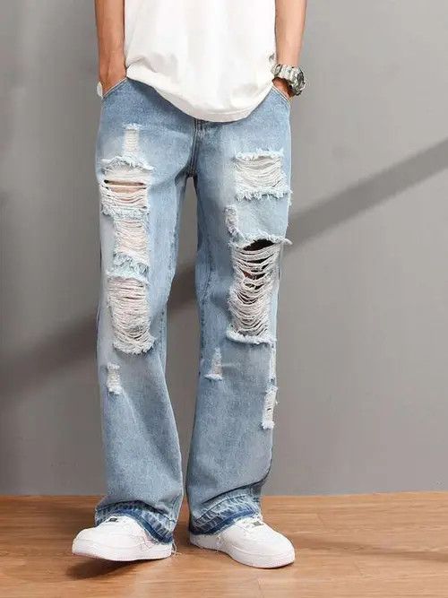 Japanese Brand Matsuoka x Nao Ripped distressed casual jeans Size US 32 / EU 48 - 3 Thumbnail