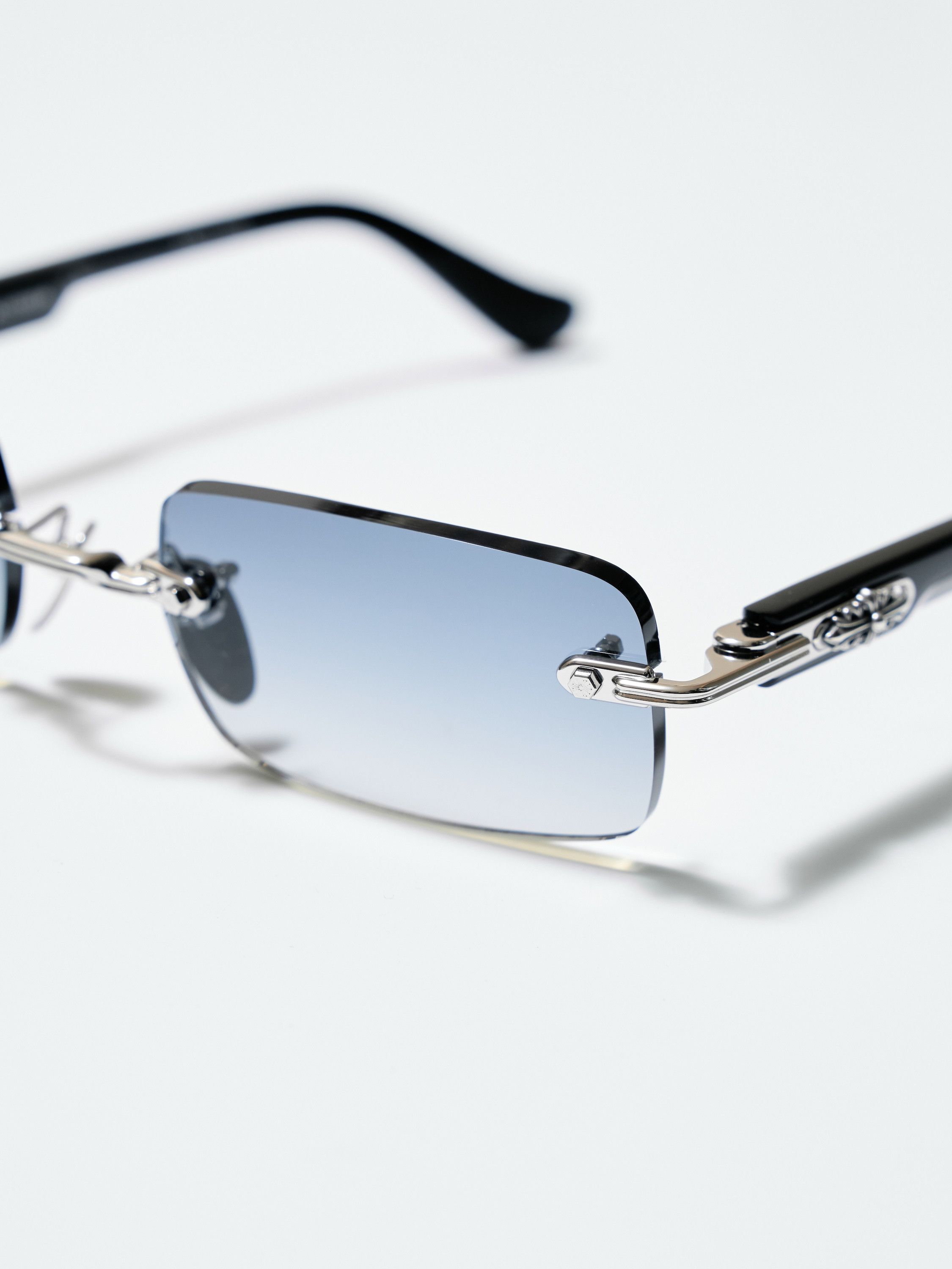 Chrome Hearts DEEP I SHINY SILVER BLACK PLASTIC - SUN Size ONE SIZE - 2 Thumbnail