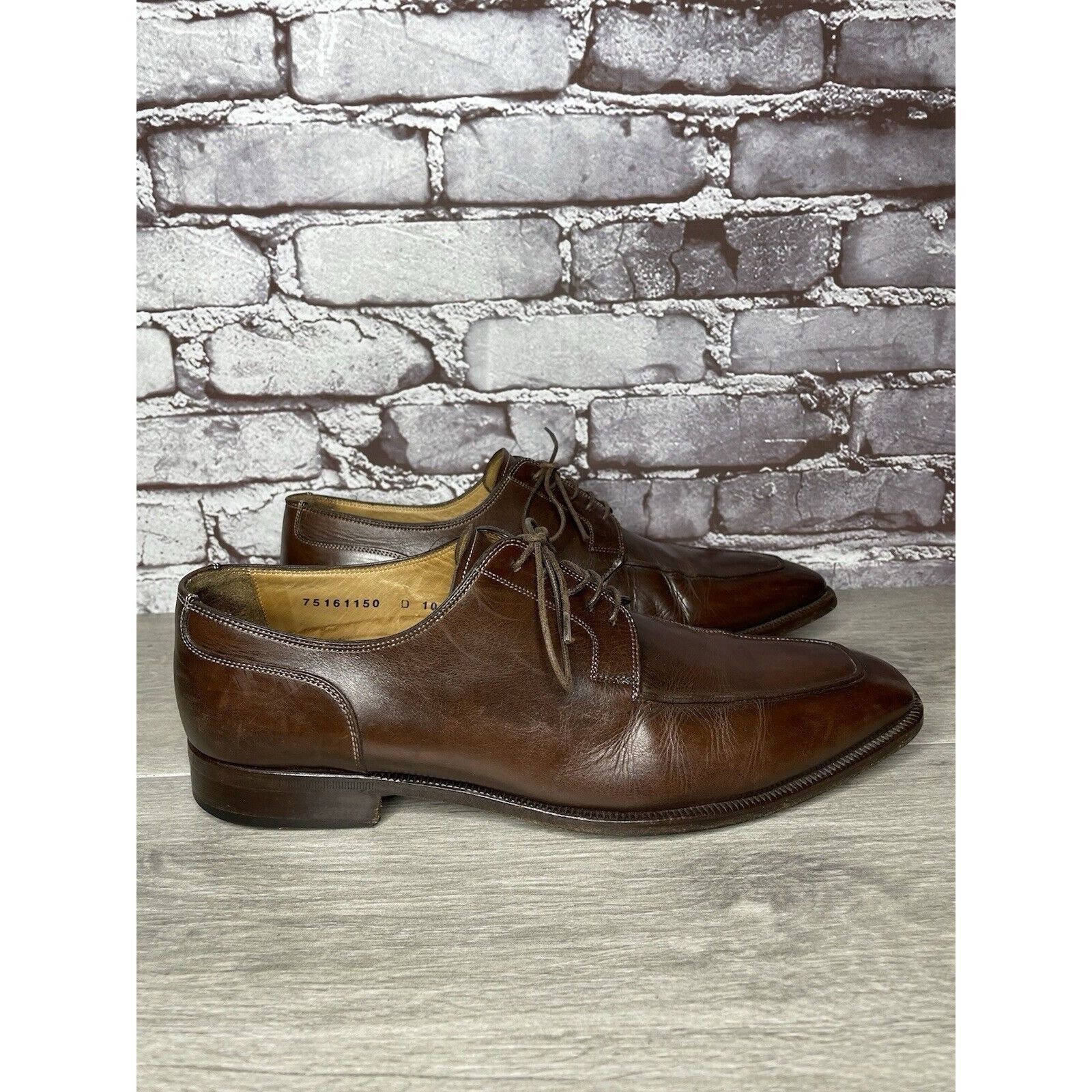 Santoni Santoni Brown Leather Apron Toe Loafers Oxfords Dress Shoes Size US 10 / EU 43 - 12 Thumbnail