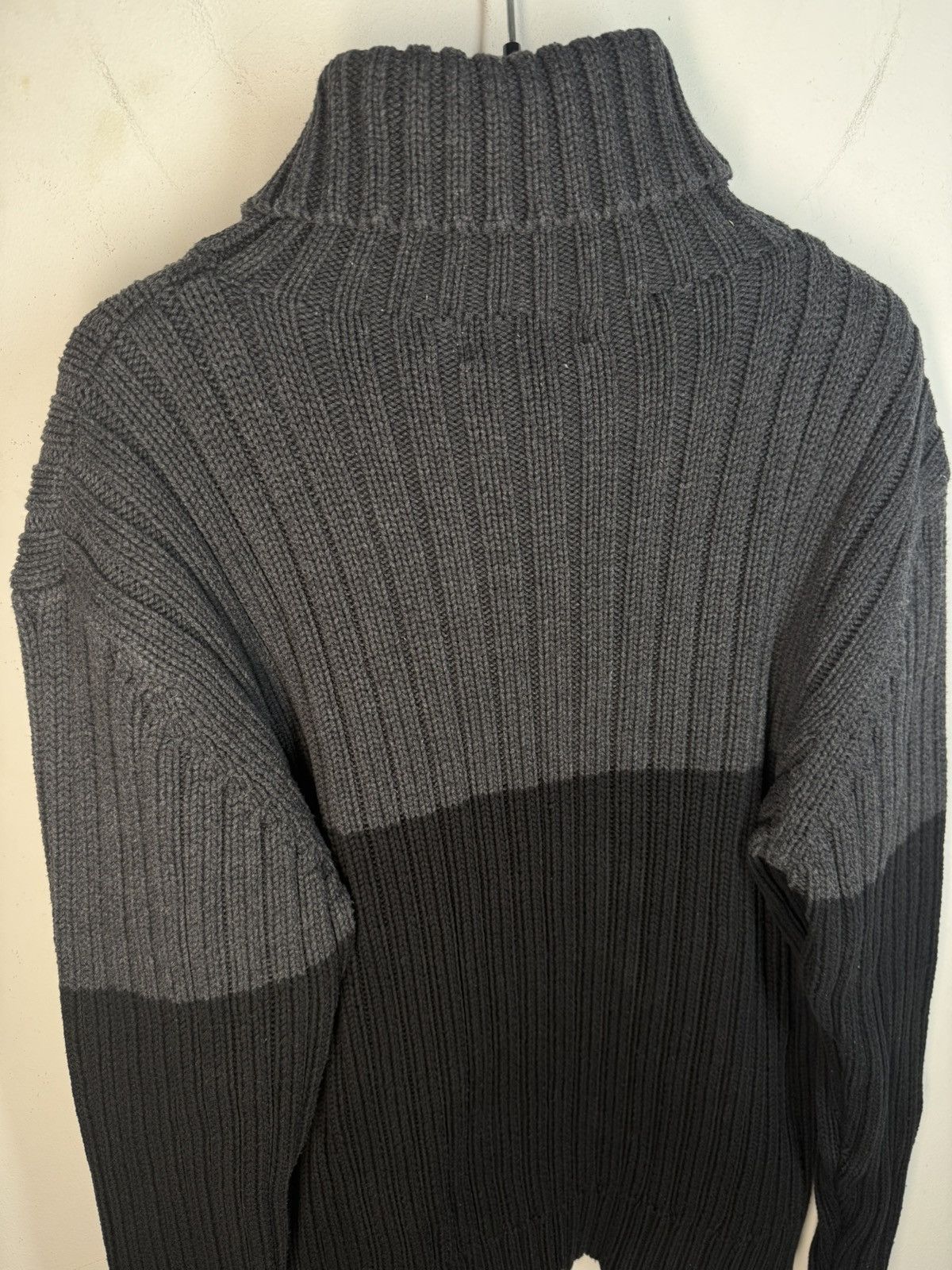 Yves Saint Laurent Grey/Black YSL Sweater Turtleneck Heavy Knit Vintage Yves Size US L / EU 52-54 / 3 - 12 Thumbnail