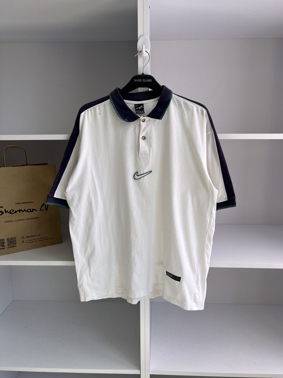 Nike × Vintage Vintage Nike Agassi 90s Polo Swoosh T-Shirt Size US M / EU 48-50 / 2 - 1 Thumbnail