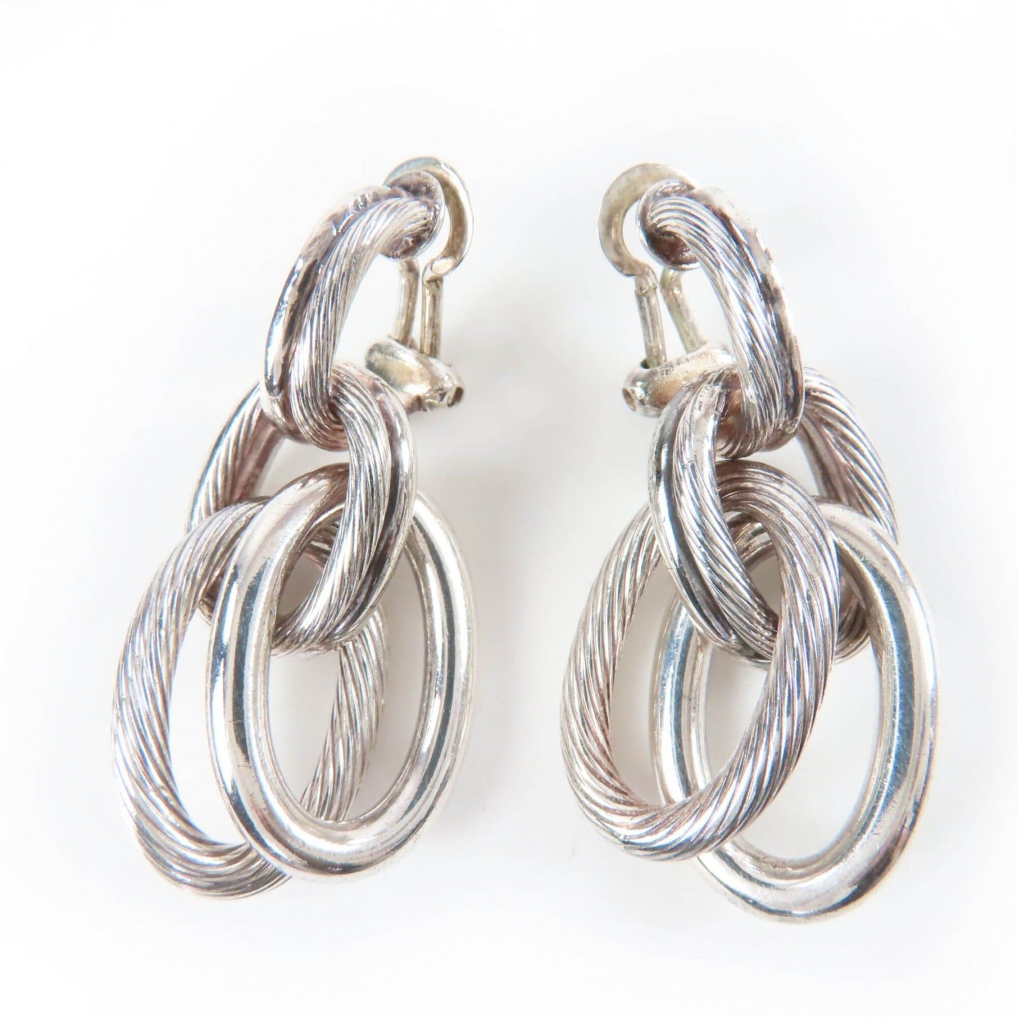 Hermes HERMES Vintage Destrières Earrings, 925 Sterling Silver, Weight 25.9g, Women's. Size ONE SIZE - 1 Thumbnail