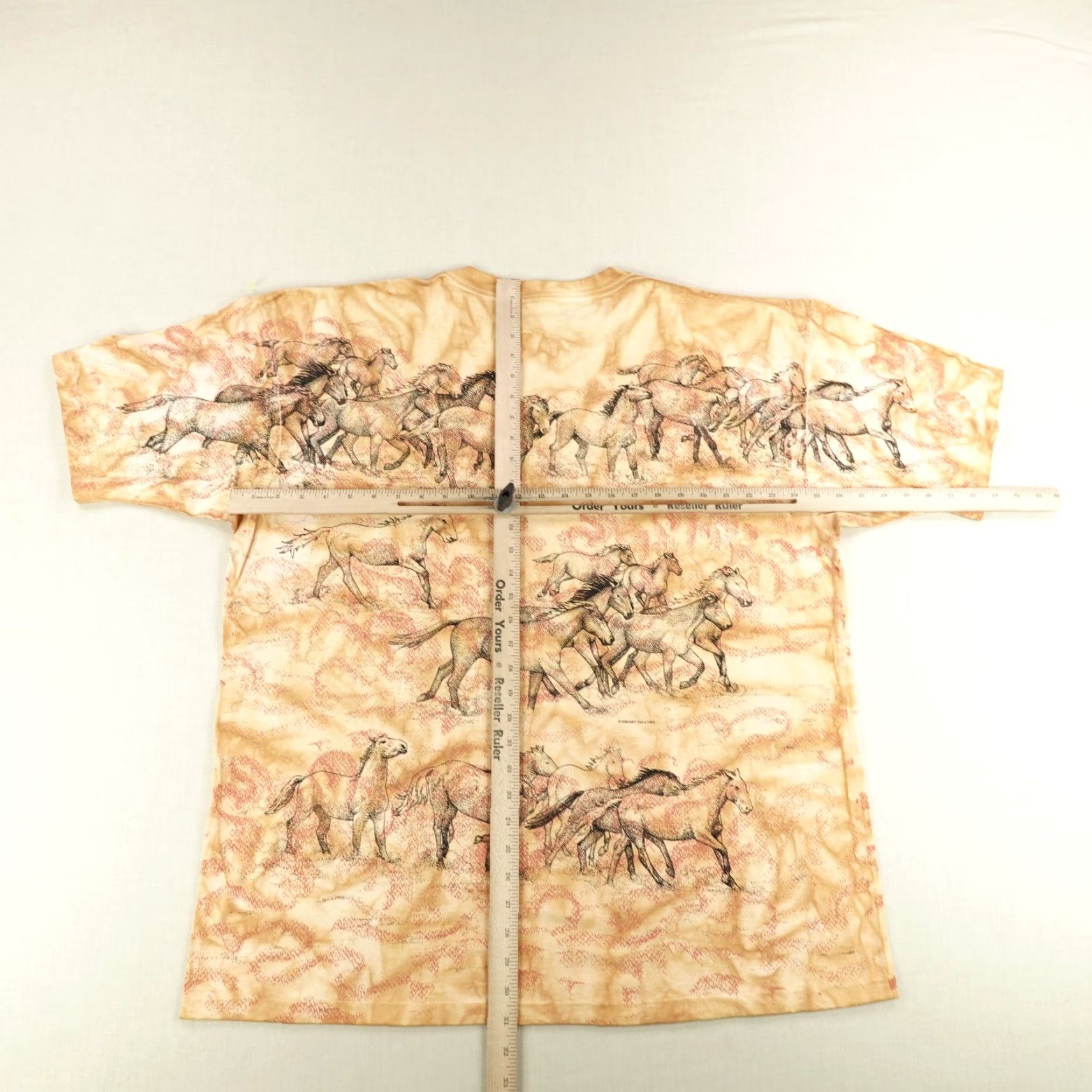 Gildan VINTAGE Gildan T-Shirt Men 2XL Brown Graphic Print 90s Deadstock Nature Outdoors Horse California Size US XXL / EU 58 / 5 - 7 Thumbnail