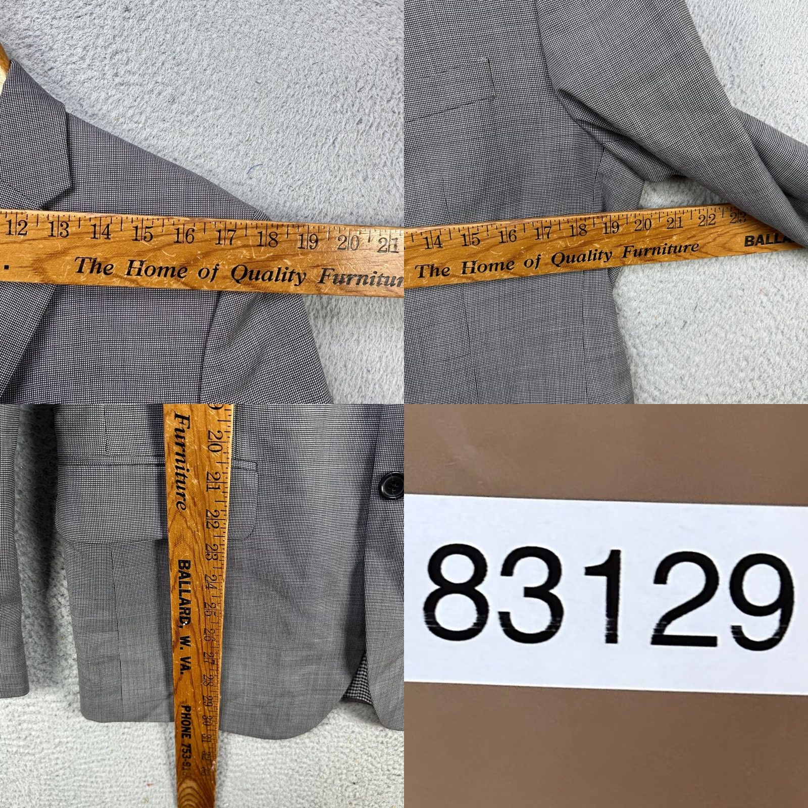 Banana Republic Banana Republic Wool Blend Blazer Sport Coat Mens 40R Light Gray Tailored Fit Size 40R - 8 Thumbnail