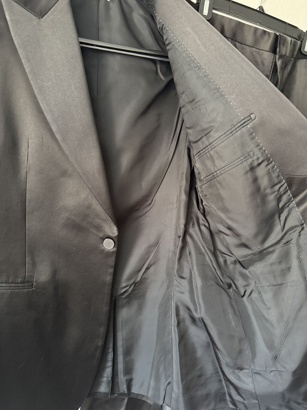 Dries Van Noten Dries Van Noten Black Satin Tuxedo Size 42R - 5 Thumbnail