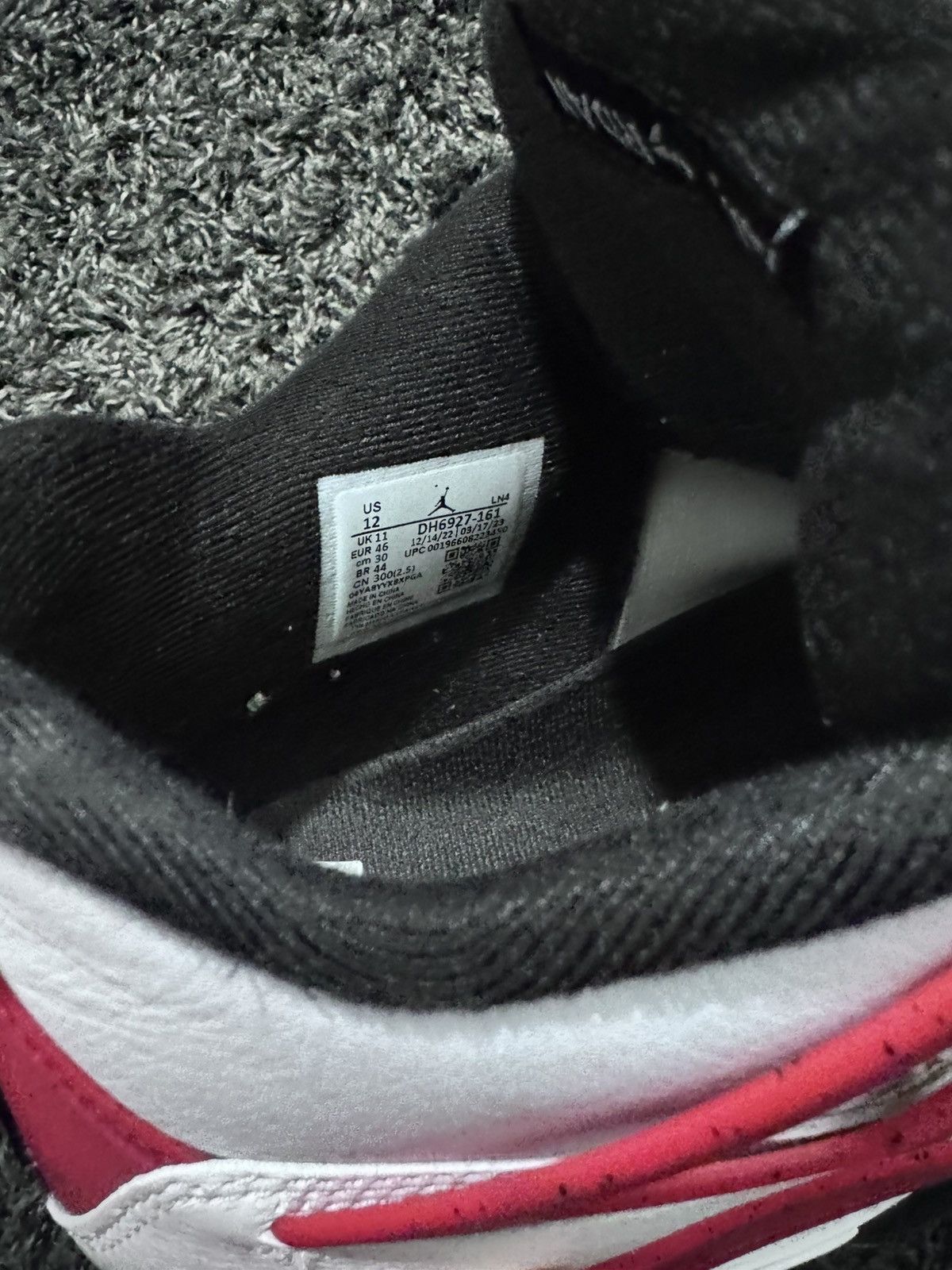 Jordan Brand Air Jordan 4 Red Cement Size US 12 / EU 45 - 6 Thumbnail