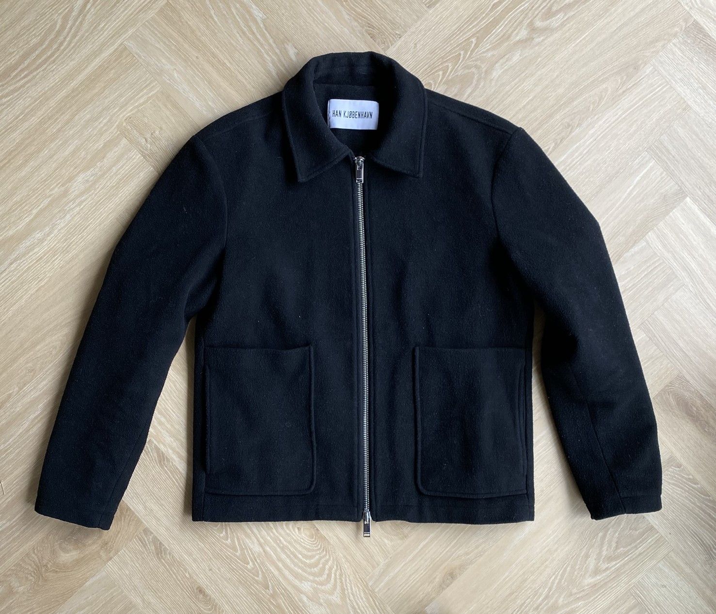 Acne Studios $810 - Zip Boxy Jacket - Black Wool Size US L / EU 52-54 / 3 - 9 Thumbnail