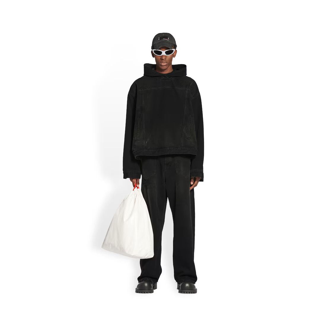 Balenciaga o1in1g1024 Pull-Over Jacket in Black Size US L / EU 52-54 / 3 - 3 Thumbnail