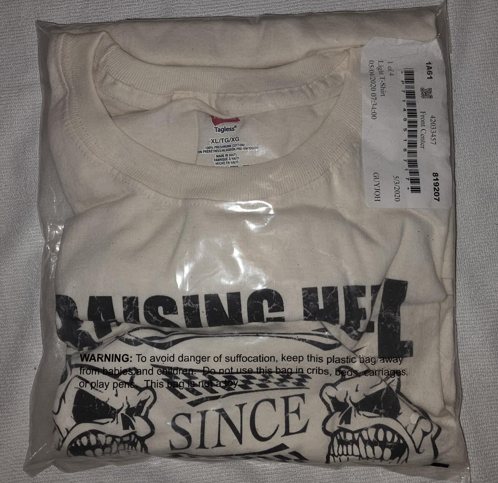 Other CafePress Raising Hell Since 1967 Light Natural T-Shirt XL Size ONE SIZE - 1 Thumbnail