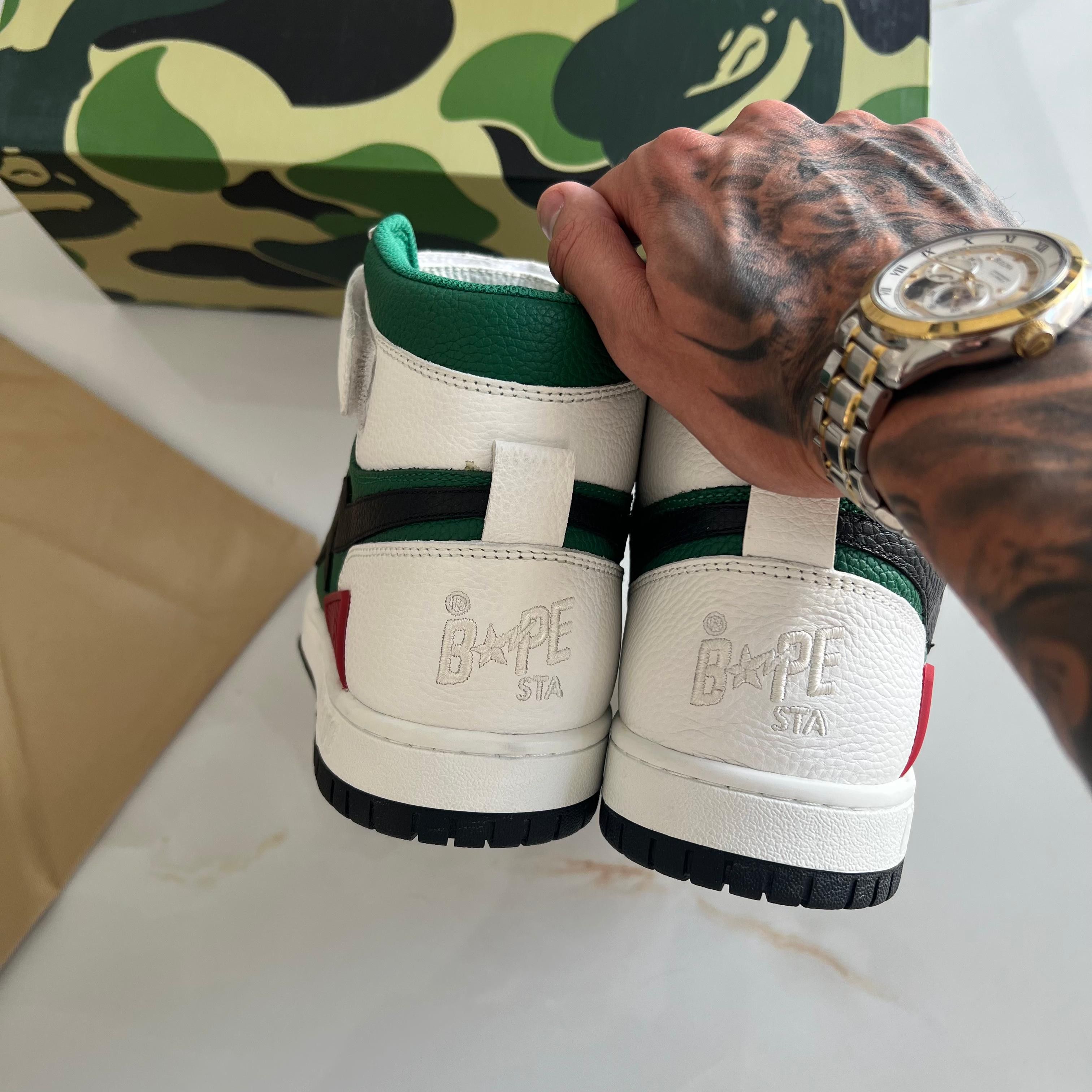 Bape Bapesta Sk8 Green/White 2021 Size US 10.5 / EU 43-44 - 7 Thumbnail