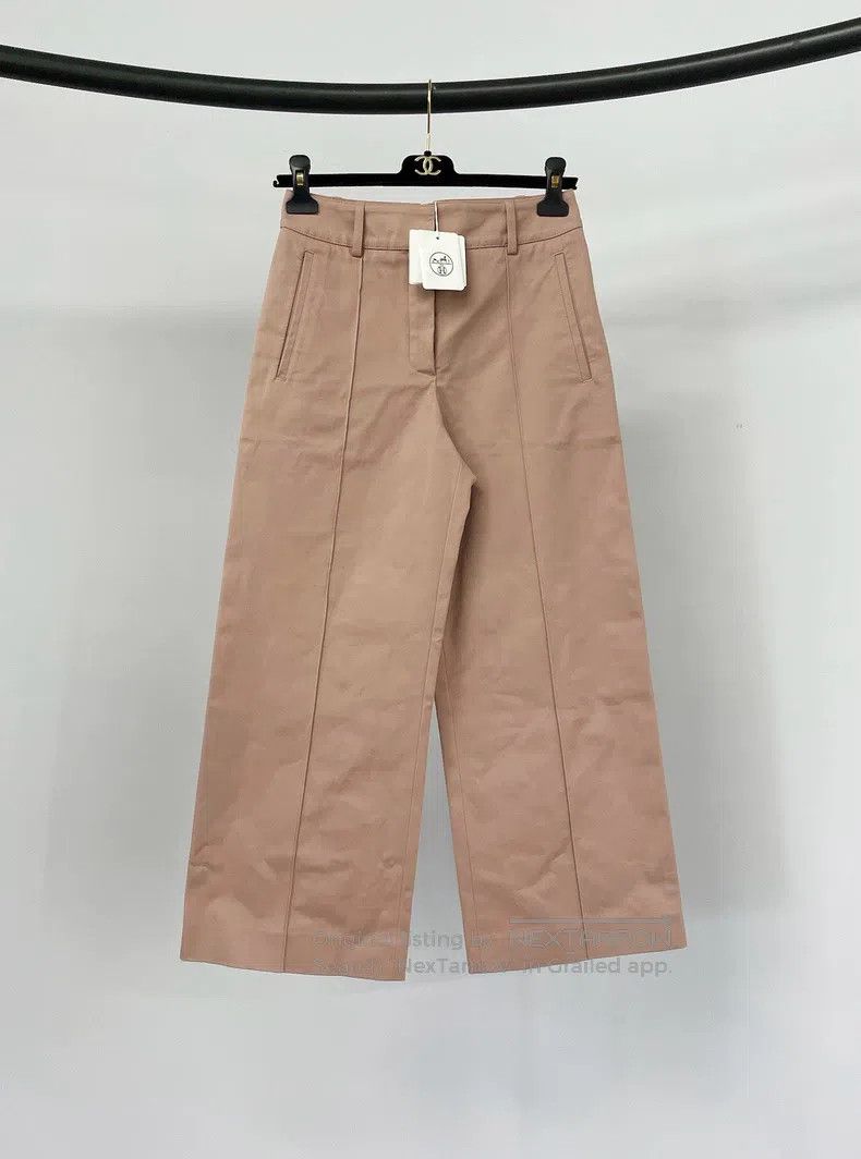 Hermes Hermes Nude pink cropped pants Size 42" / US 20 - 1 Thumbnail
