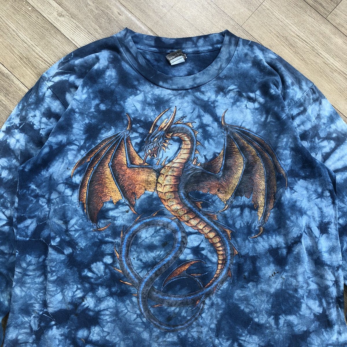 Japanese Brand 2000s Dragon Logo Art Tie Dye Long Sleeve Size US L / EU 52-54 / 3 - 2 Thumbnail