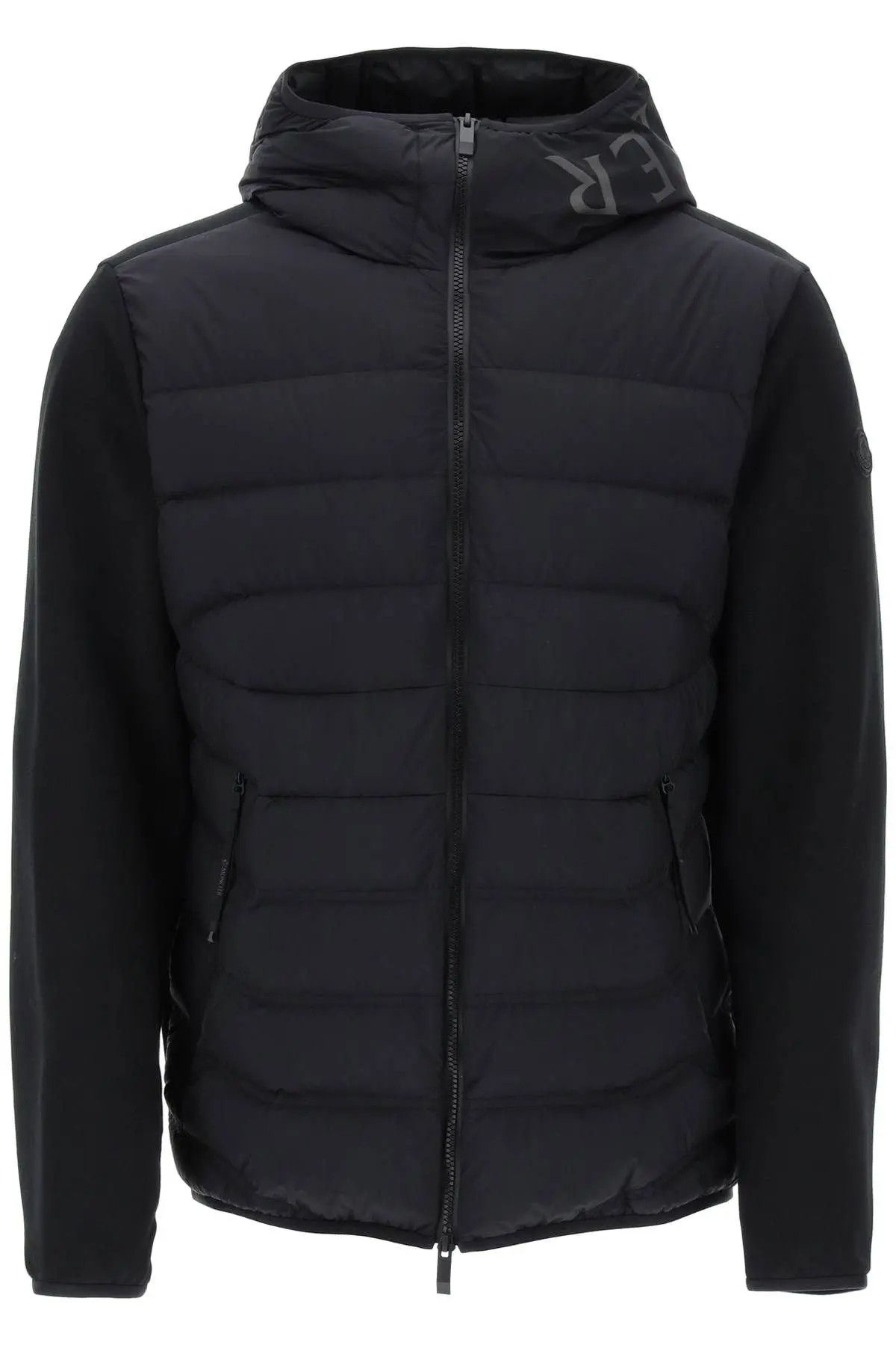 image of Moncler O1S22I1N0324 Basic "zip-Up Sweatshirt In Black, Men's (Size XL)