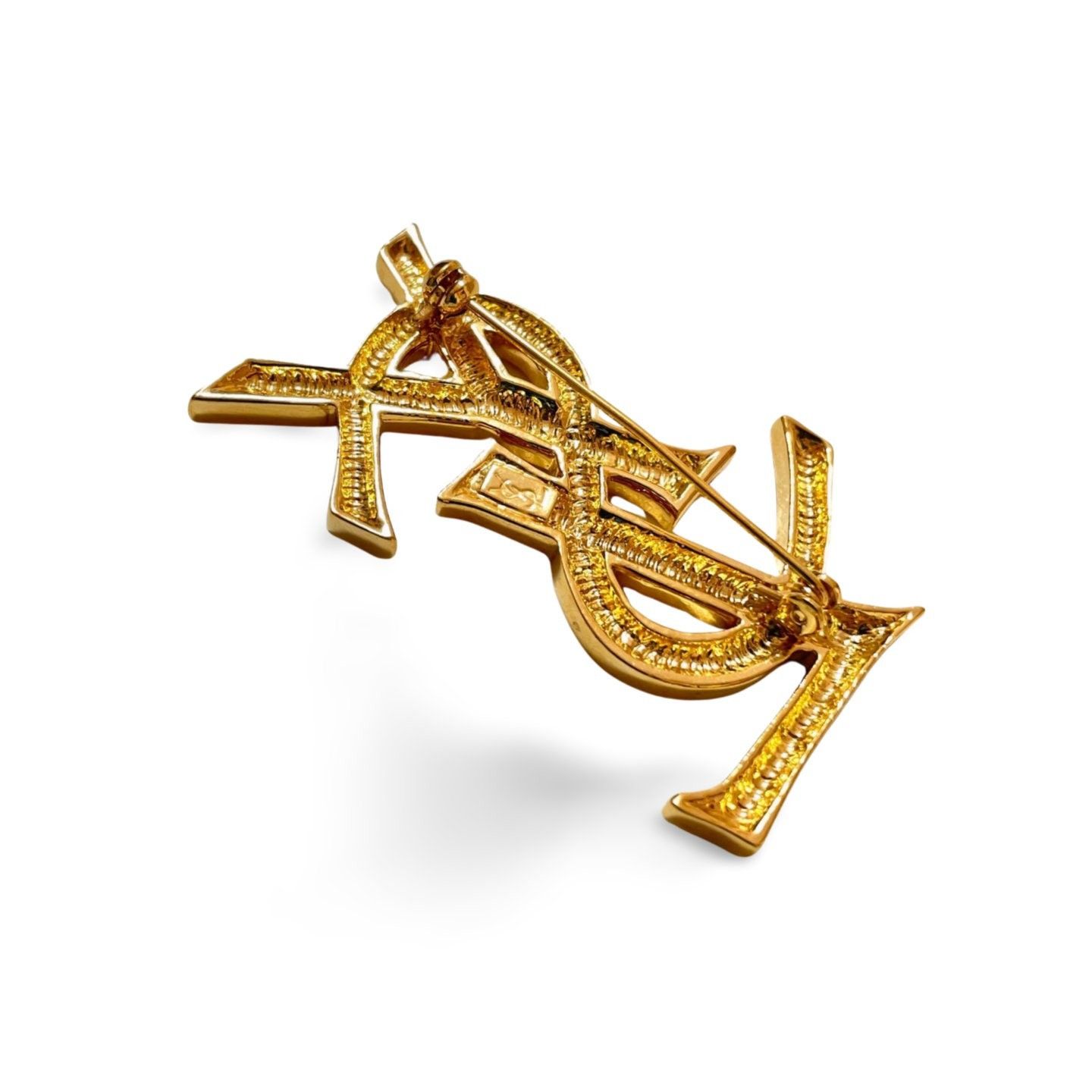 Yves Saint Laurent Vintage Yves Saint Laurent golden YSL logo brooch. Must have Size ONE SIZE - 3 Thumbnail