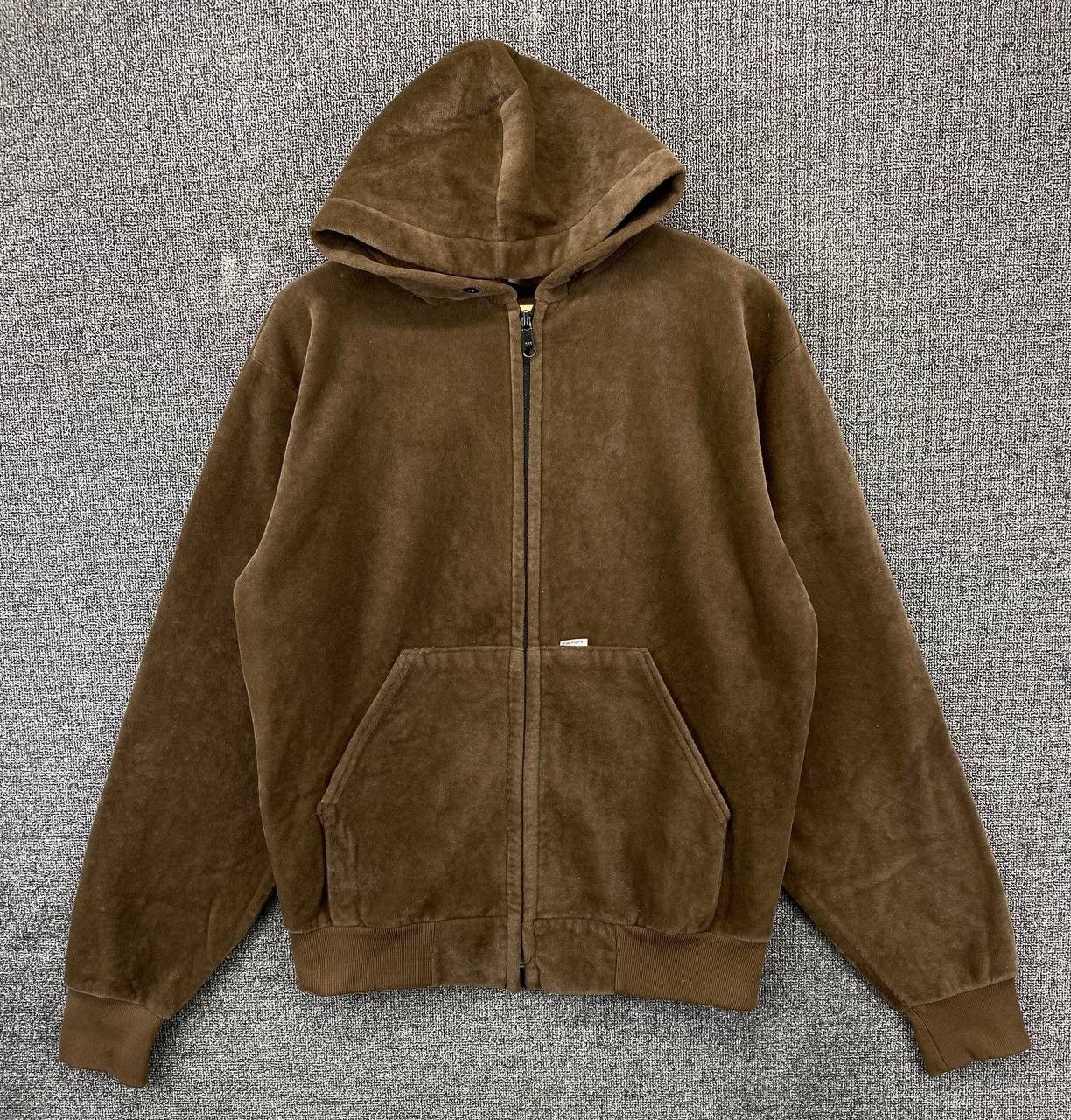 Carhartt Vintage 1990s Carhartt Fleece Faux Fur Zip Up Hoodie Jacket Size US M / EU 48-50 / 2 - 1 Thumbnail