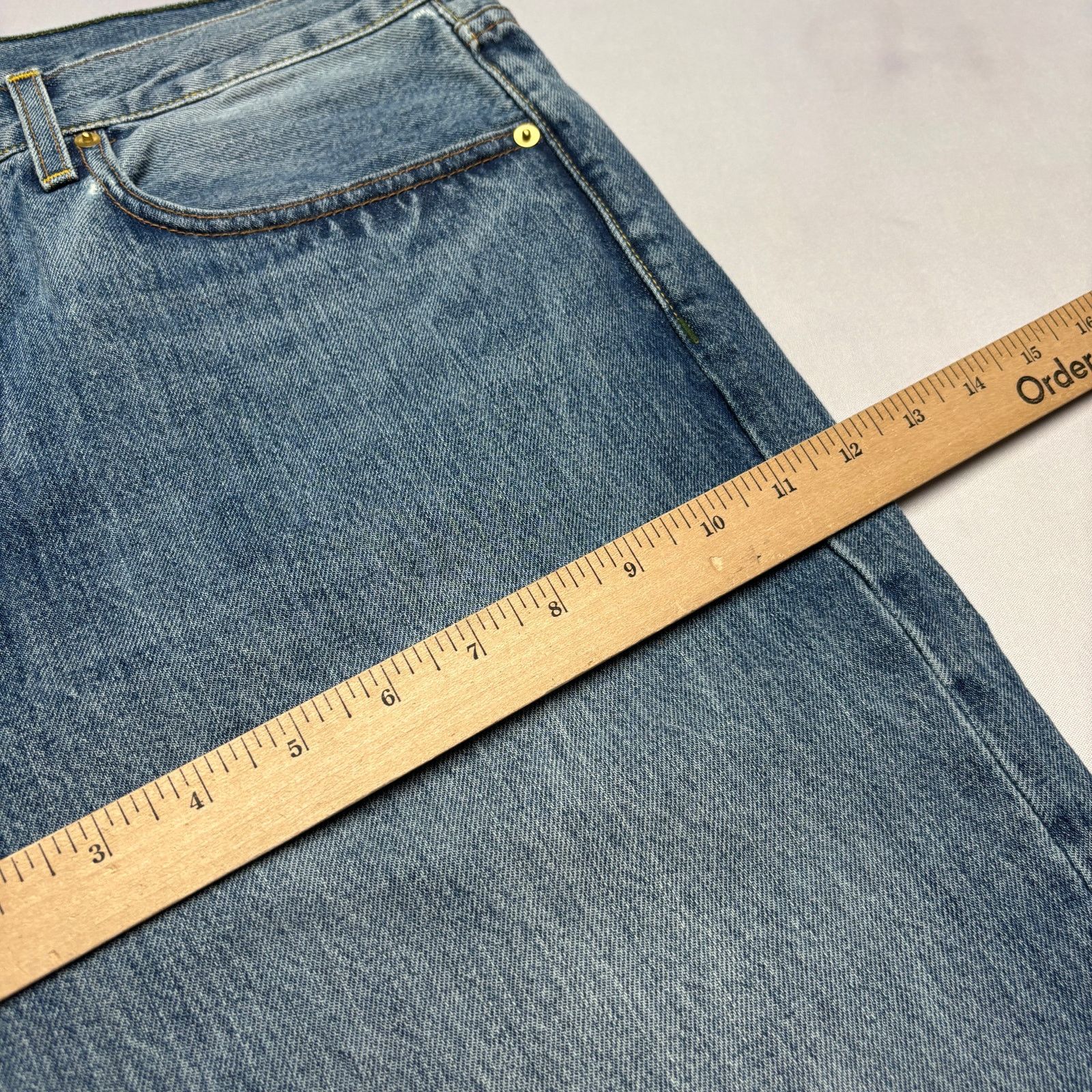 Sid Mashburn $185 Sid Mashburn Light Wash Denim 36x30 Slim Straight Jeans Size US 36 / EU 52 - 8 Thumbnail