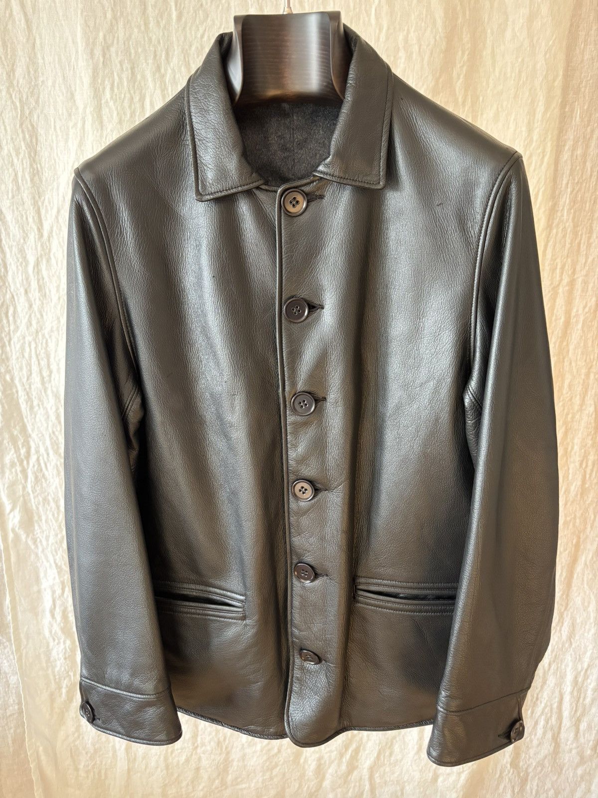 Taiga Takahashi Taiga Takahashi Lot.801 Leather Jacket Deerskin Size 40 Size US M / EU 48-50 / 2 - 7 Thumbnail