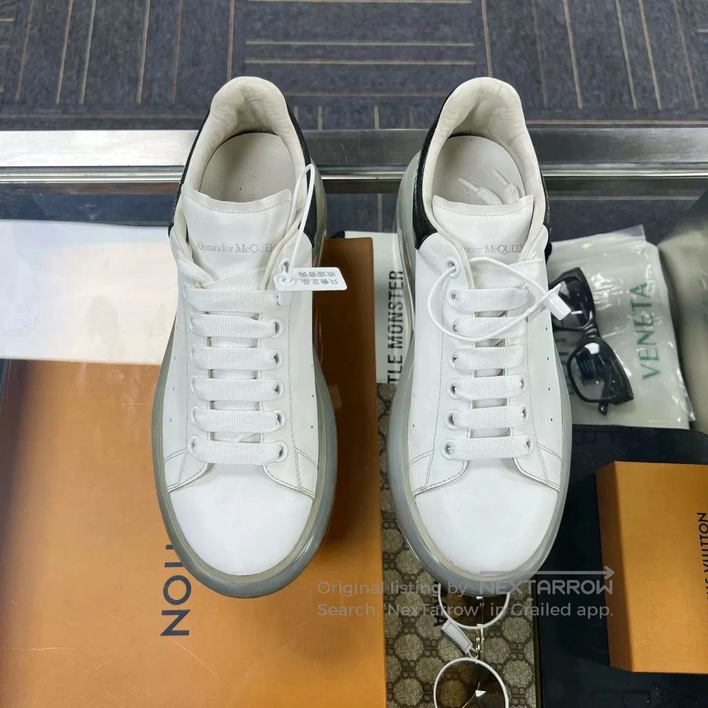 Alexander McQueen alexander mcqueen black heel air cushion sneakers. Size US 10 / EU 43 - 1 Thumbnail