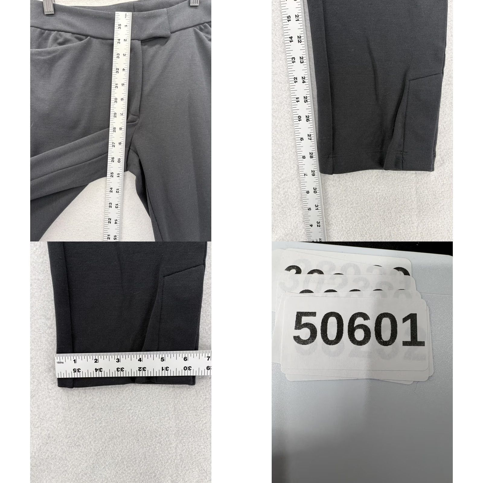 Lands' End Lands End Audrey Pants Womens 4P Black Straight Pull On Career Dress Size 27" / US 4 / IT 40 - 8 Thumbnail