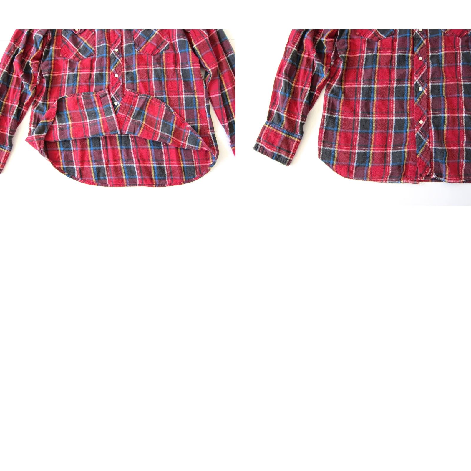 Wrangler Vtg Wrangler Red Blue Plaid Button Down Long Sleeve Western Flannel Shirt Men L Size US L / EU 52-54 / 3 - 8 Thumbnail
