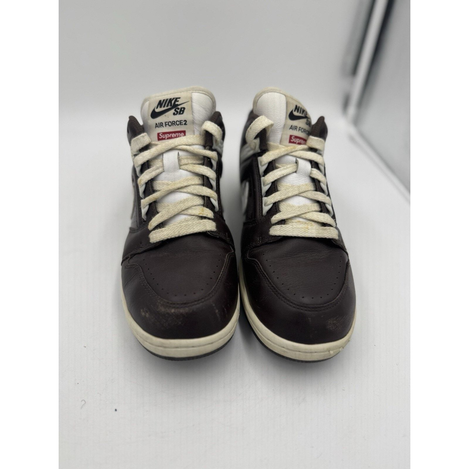 Nike Size 8.5 - Nike Supreme x Air Force 2 Brown Size US 8.5 / EU 41-42 - 1 Thumbnail