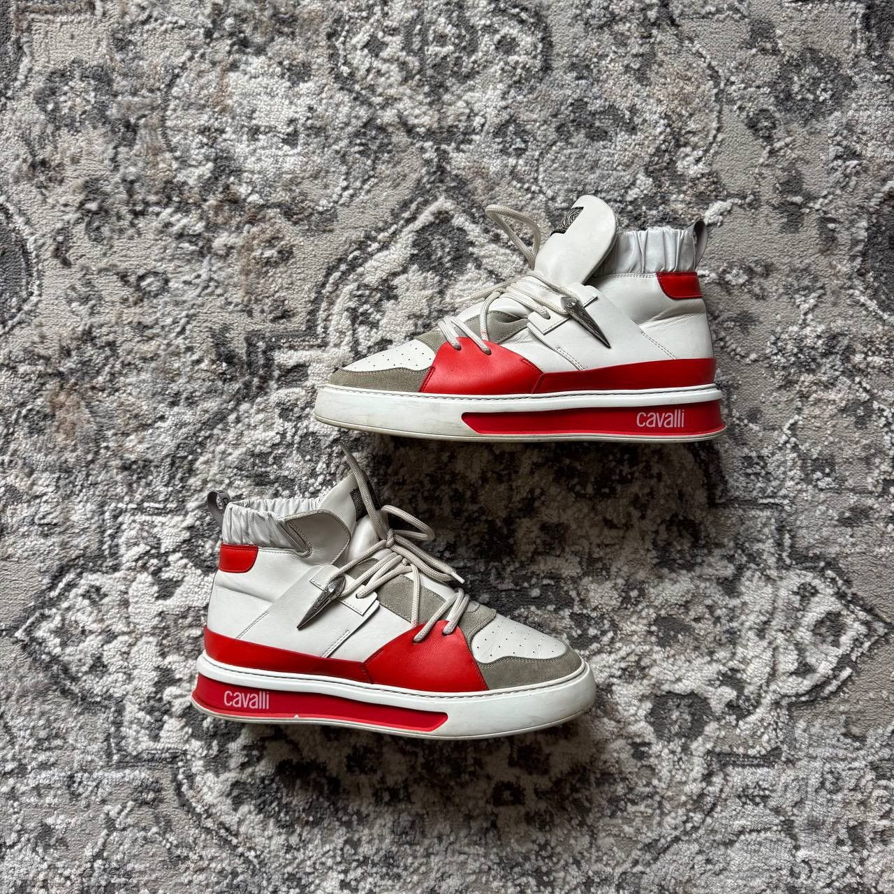 Just Cavalli Just Cavalli Tiger Tooth High-Top Oversize Leather Sneakers Size US 9.5 / EU 42-43 - 1 Thumbnail