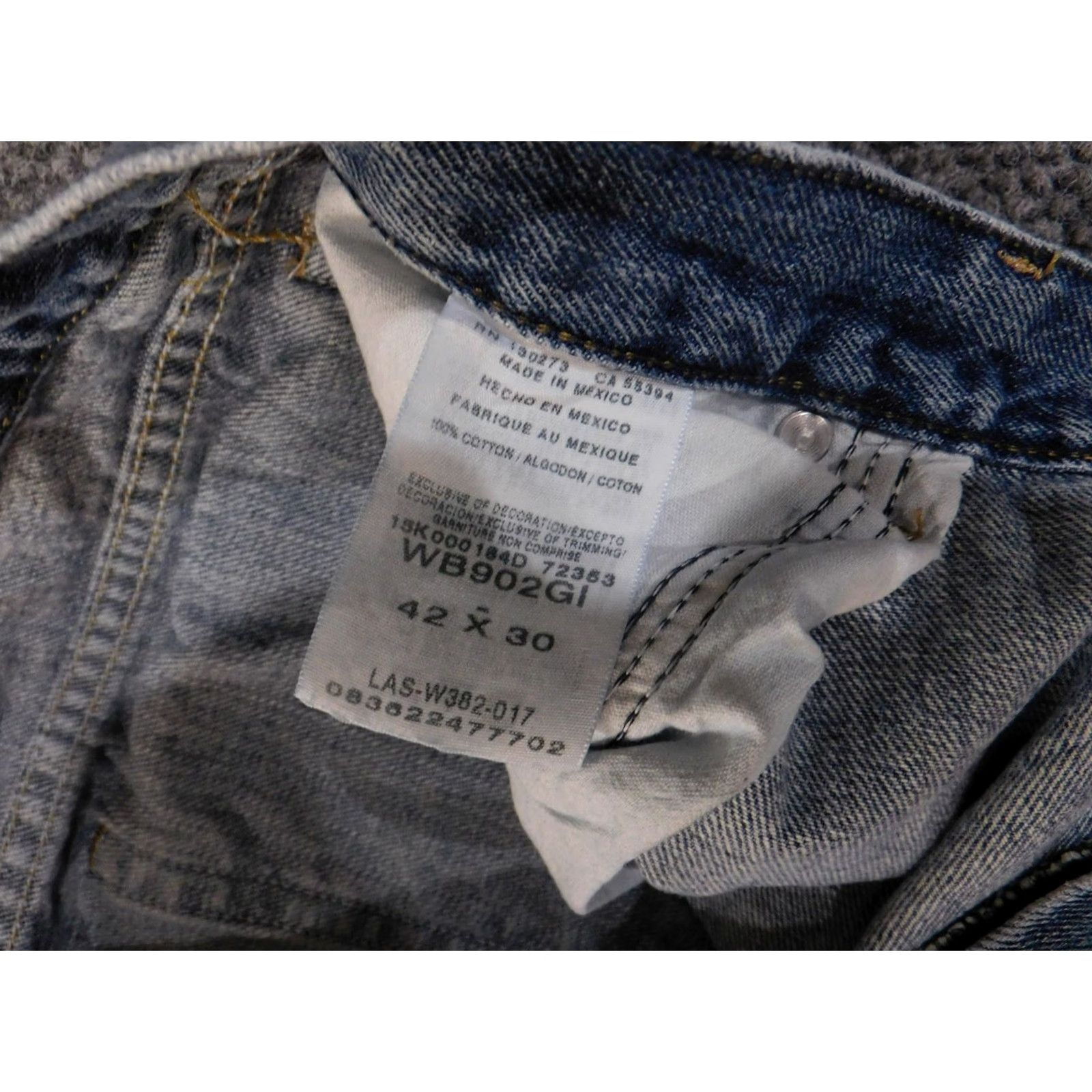 Wrangler Wrangler Blues Jeans Men 42x30 Blue Classic Fit Denim Straight Leg WB902GI Mens Jeans Size US 42 / EU 58 - 4 Thumbnail