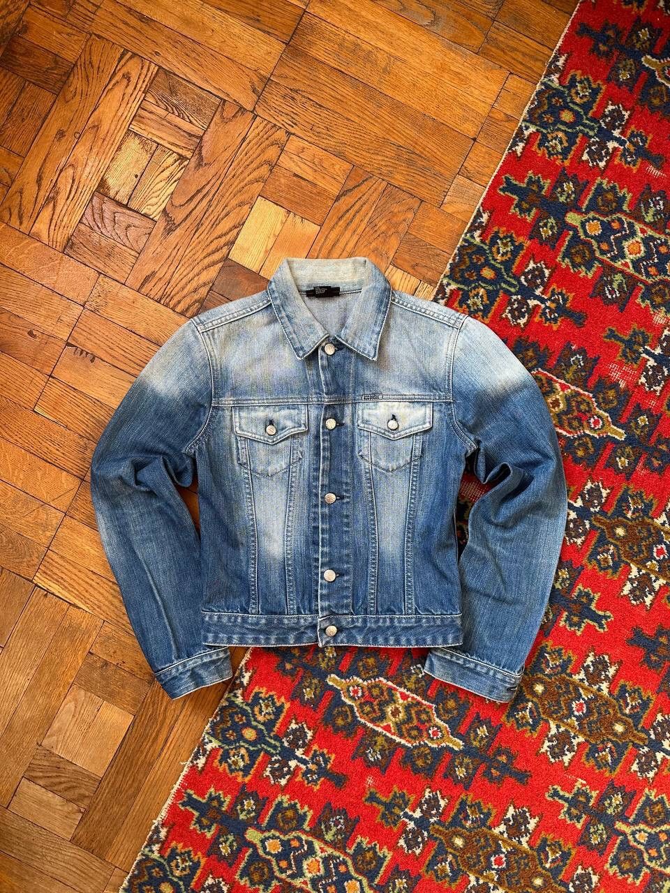 Diesel コーティング デニムジャケット archive Y2K エディ Diesel Vintage Y2K Washed Blue Denim Jeans Jacket