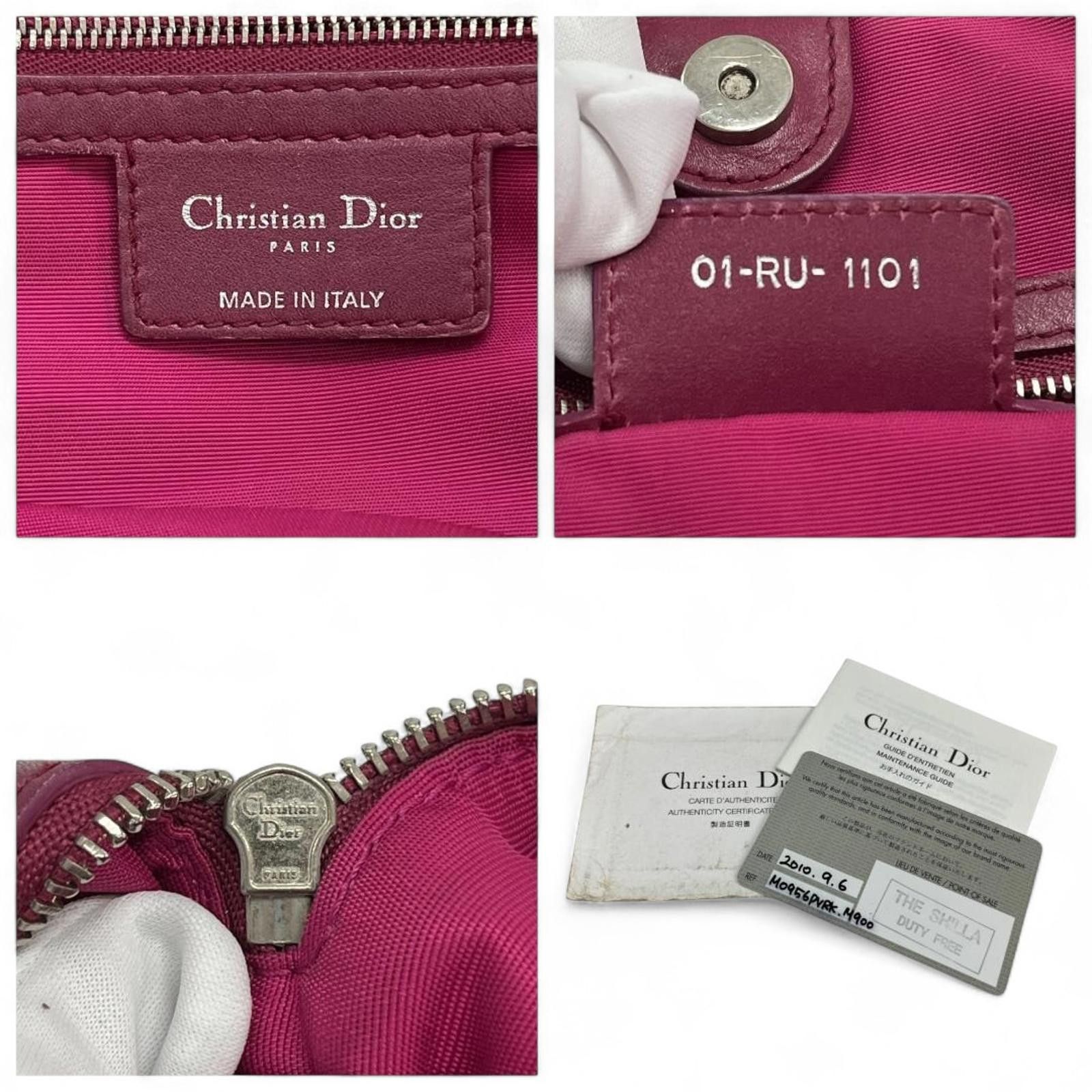 Christian Dior Monsieur Dior - Quilted Burgundy Leather Tote Bag Size ONE SIZE - 9 Thumbnail