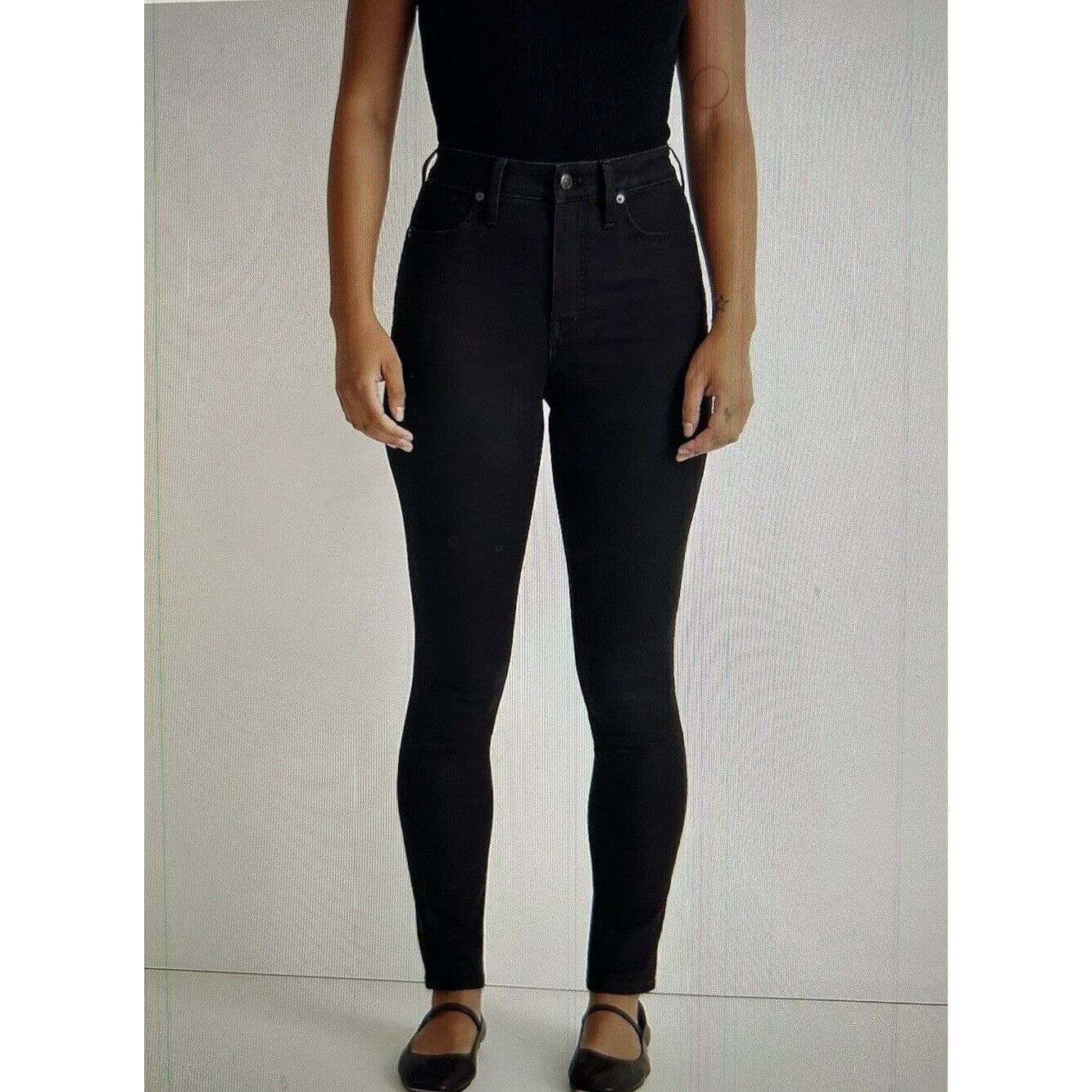Madewell10 High-Rise Skinny Jeans in Black Frost Women Size