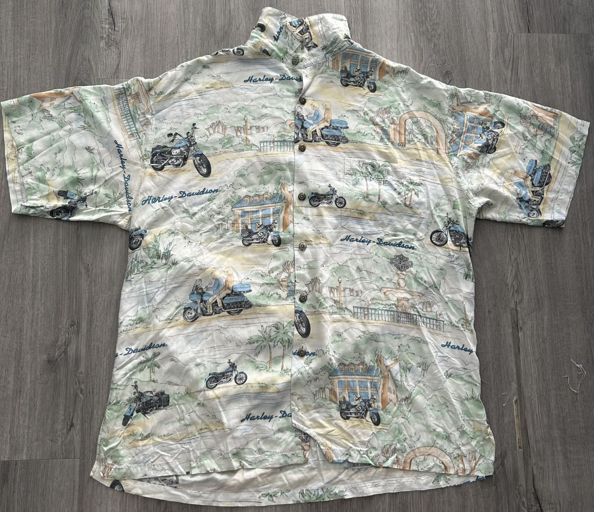 Harley Davidson Vintage 90s Harley Davidson shirt with a unique print harley Size US L / EU 52-54 / 3 - 1 Thumbnail