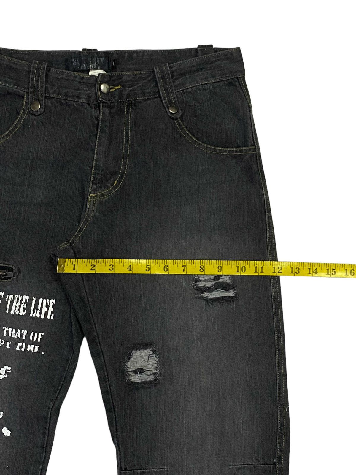 Japanese Brand Sex Pot Revenge Distressed Denim Pants Size US 32 / EU 48 - 8 Thumbnail