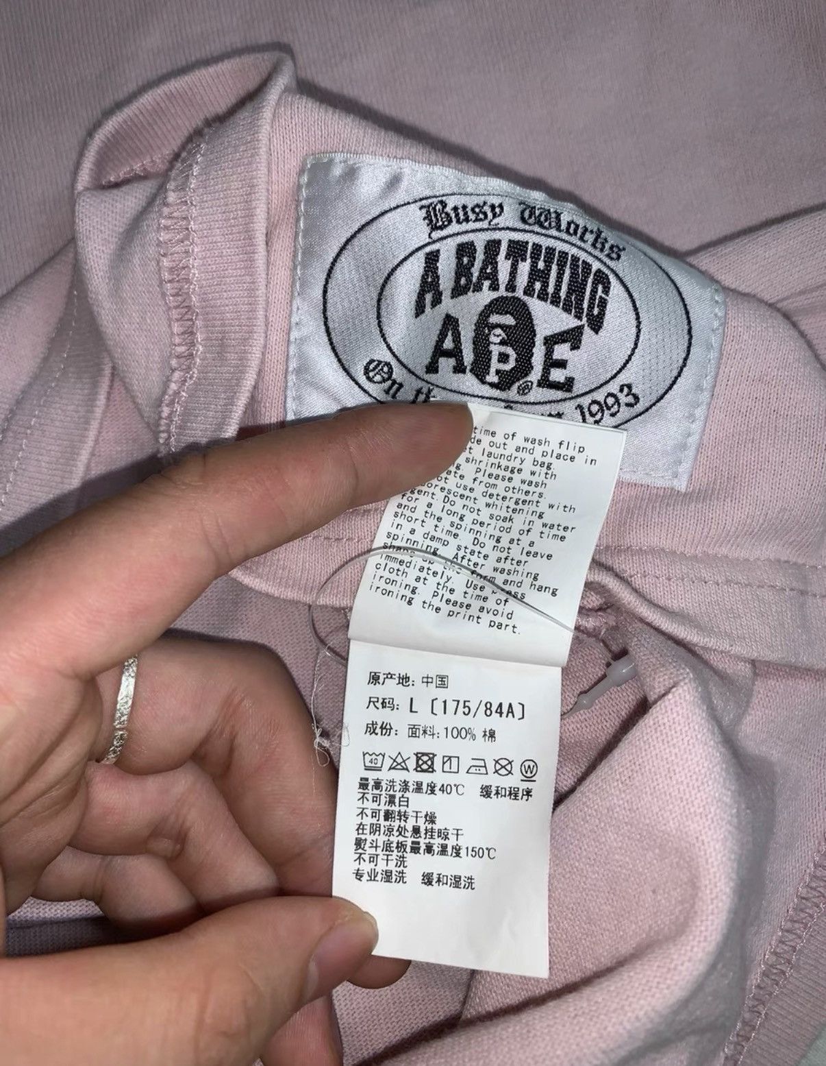 Bape BAPE OG Nigo era pink short-sleeve T-shirt Size US L / EU 52-54 / 3 - 5 Thumbnail
