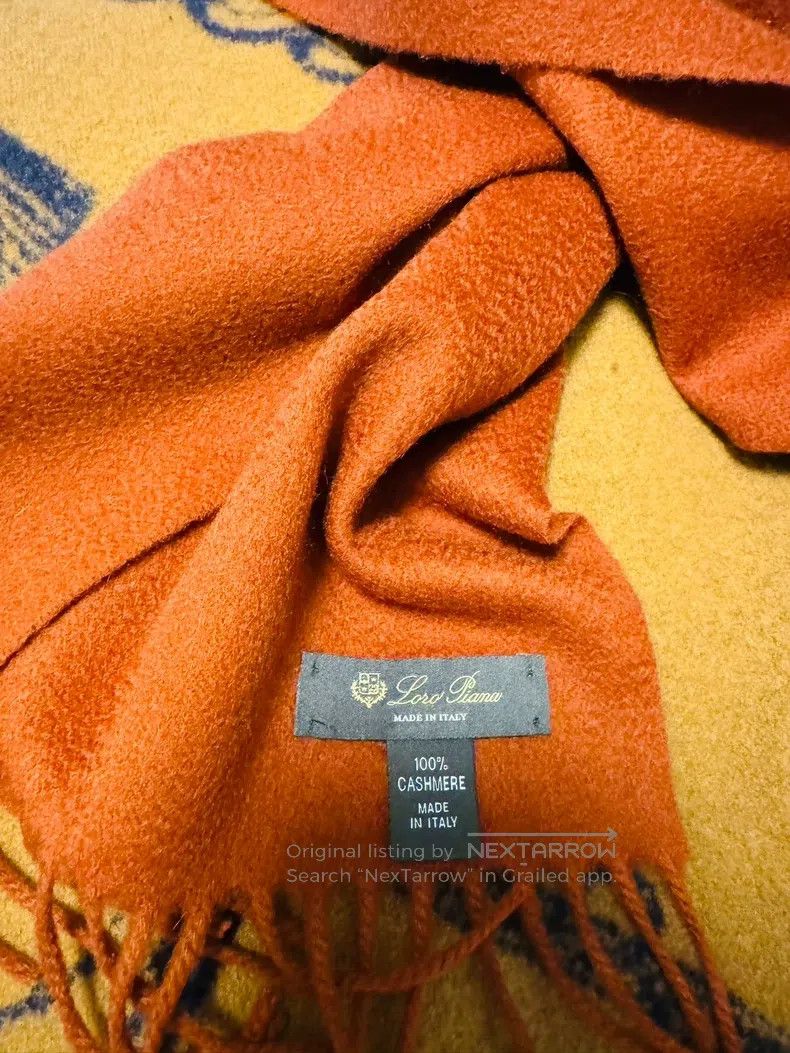 Loro Piana Loro Piana Cashmere Scarf, Brick Red Size ONE SIZE - 4 Thumbnail