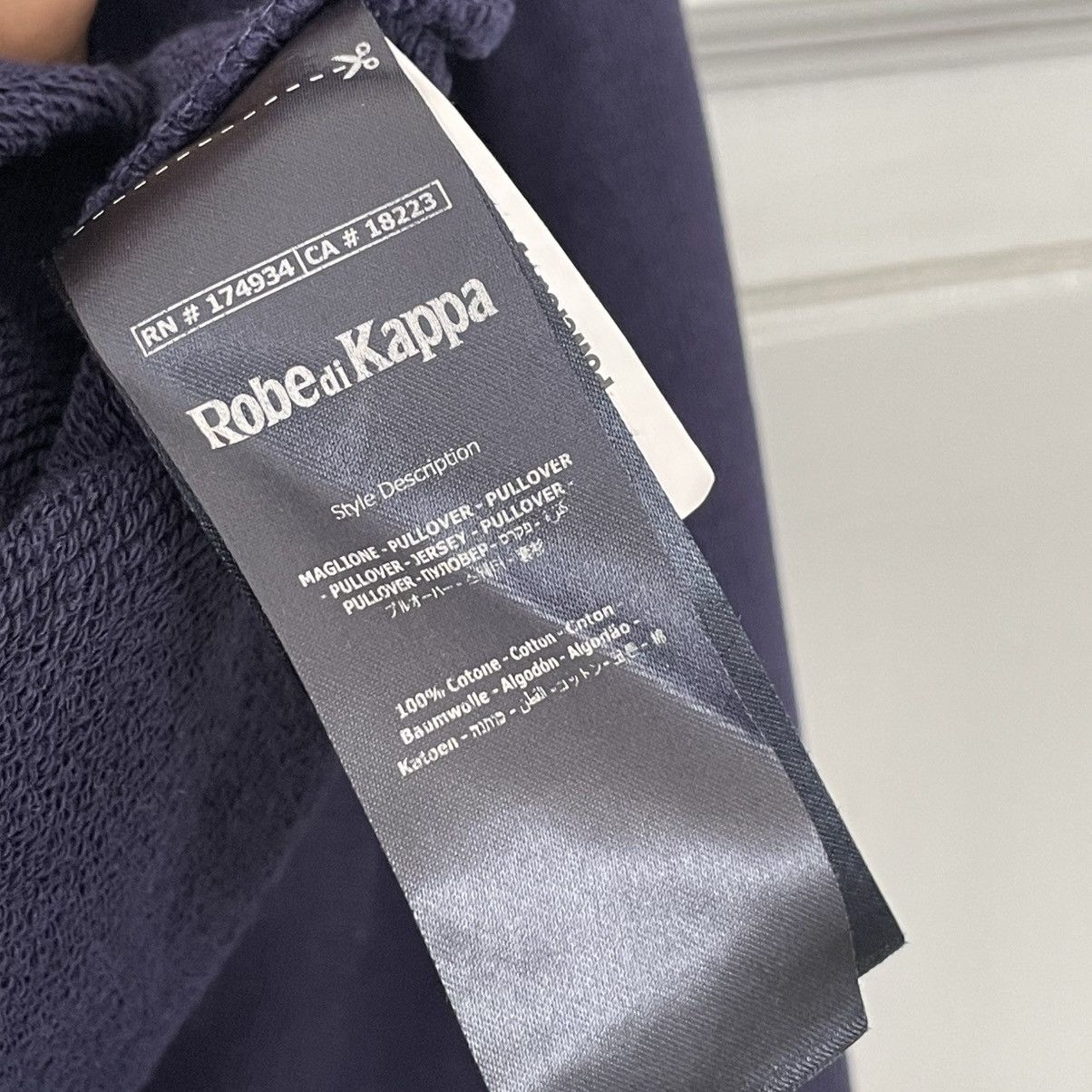 Kappa × Vintage Kappa Italy Big Logo Cheef Keef Style Dirty Sweatshirt Size US XL / EU 56 / 4 - 9 Thumbnail