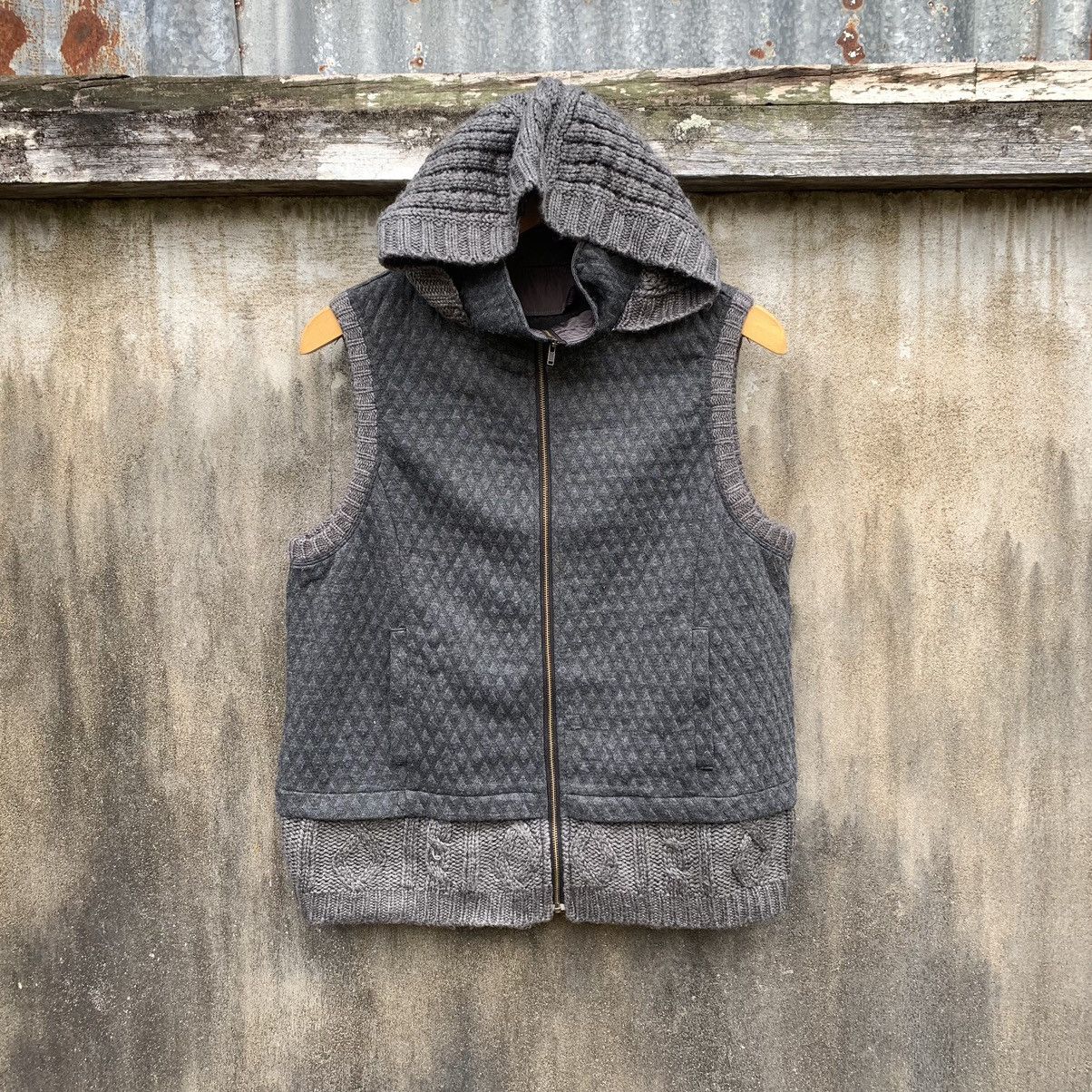Japanese Brand JAPANESE KNITTED HOODED QUILTED VEST TOUTA FAIT Size US M / EU 48-50 / 2 - 1 Thumbnail
