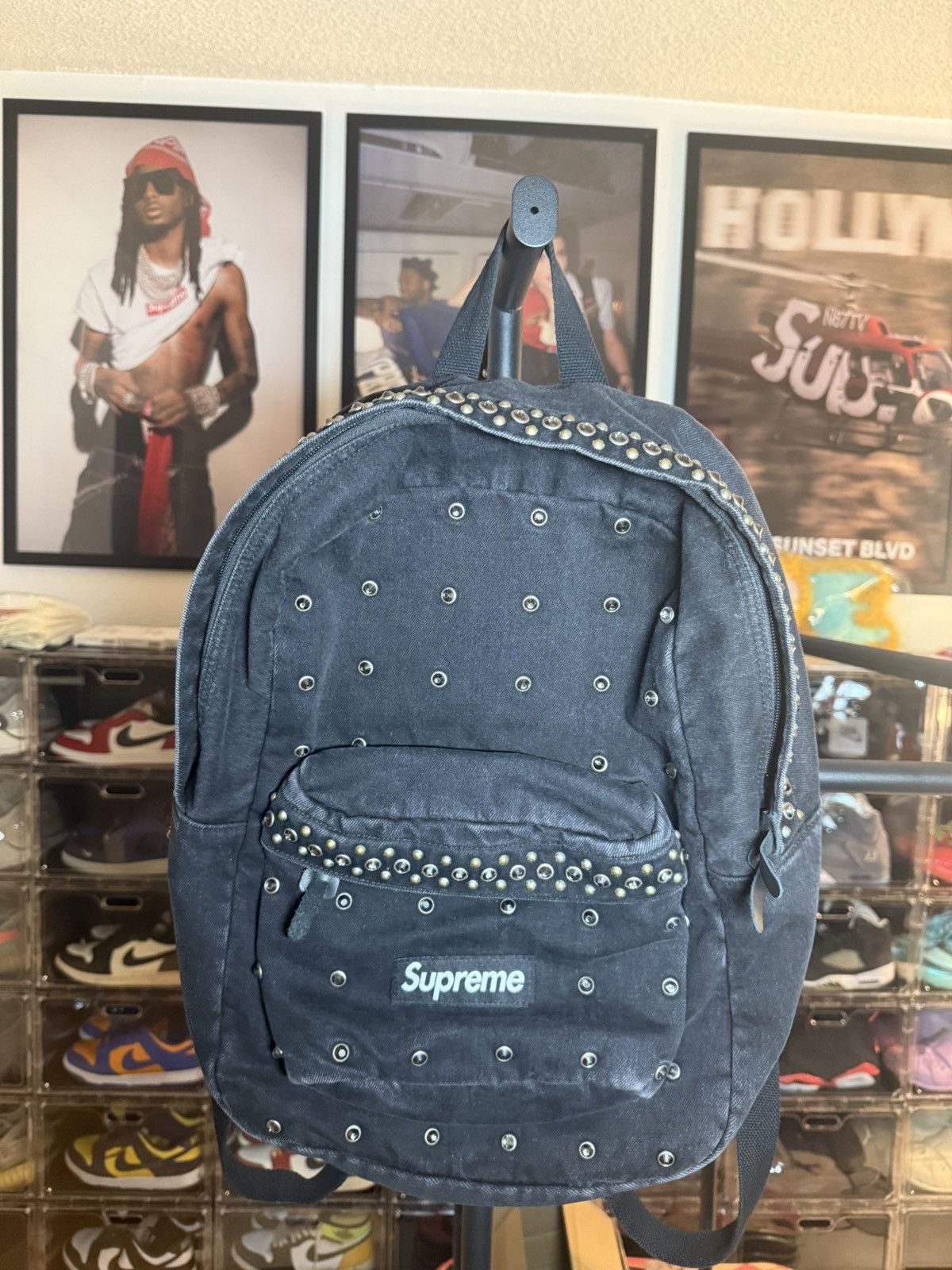 B.B. Simon × Supreme Supreme B.B Simon Denim Backpack Size ONE SIZE - 1 Thumbnail